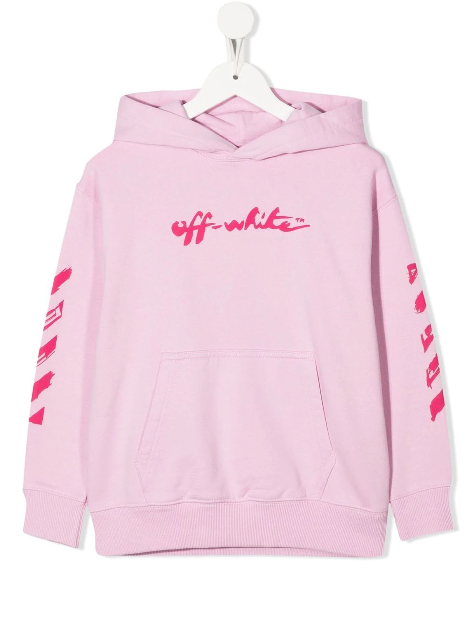 Off-White Pink Cotton Hoodie