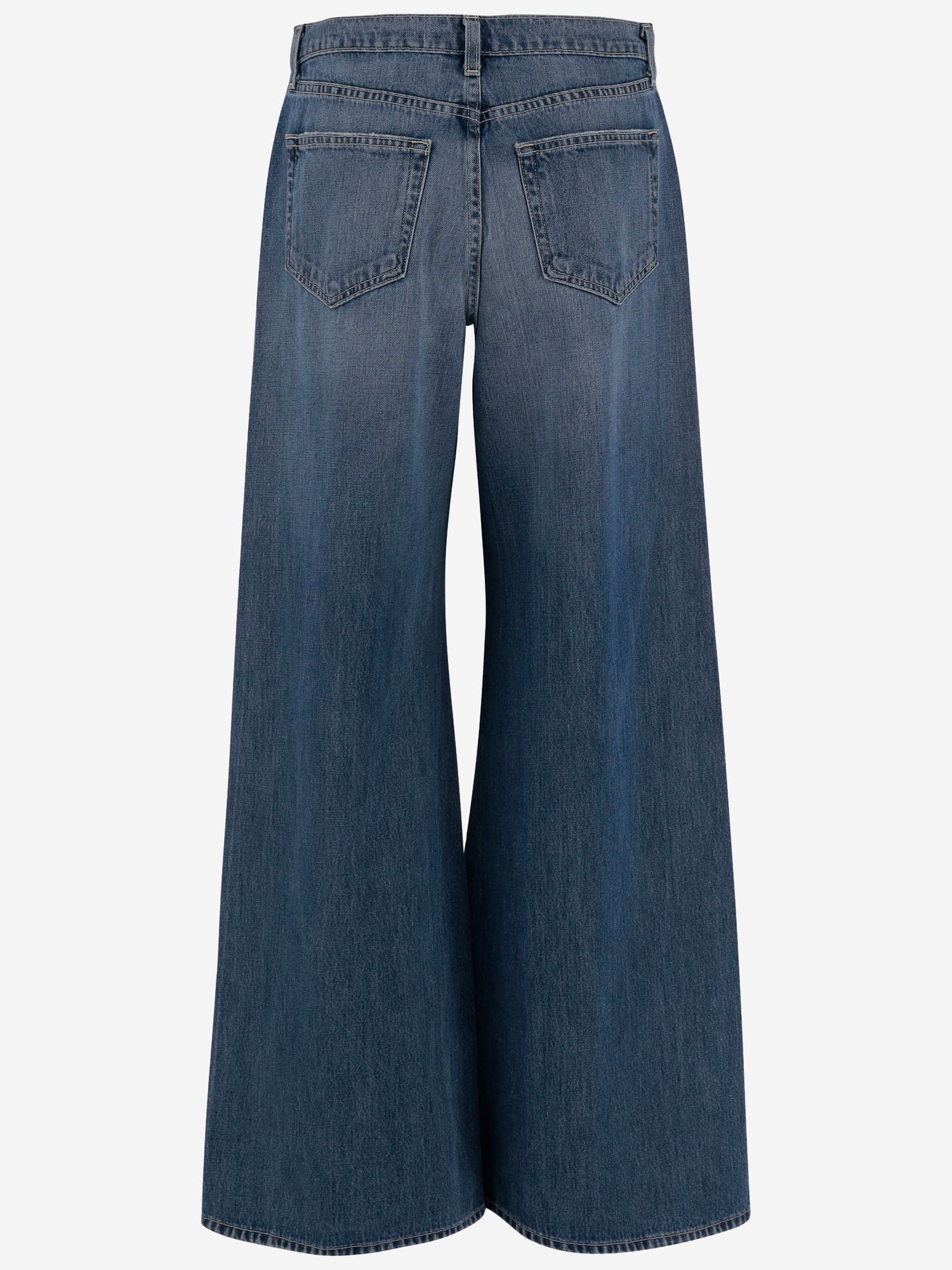 L'agence Split-seam Cotton Jeans In Blue