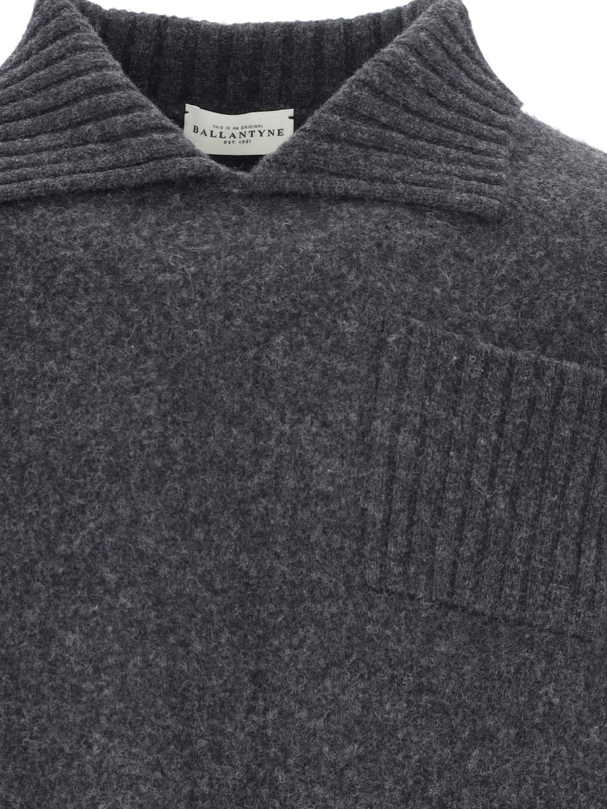 Shop Ballantyne Polo Sweater In Gray