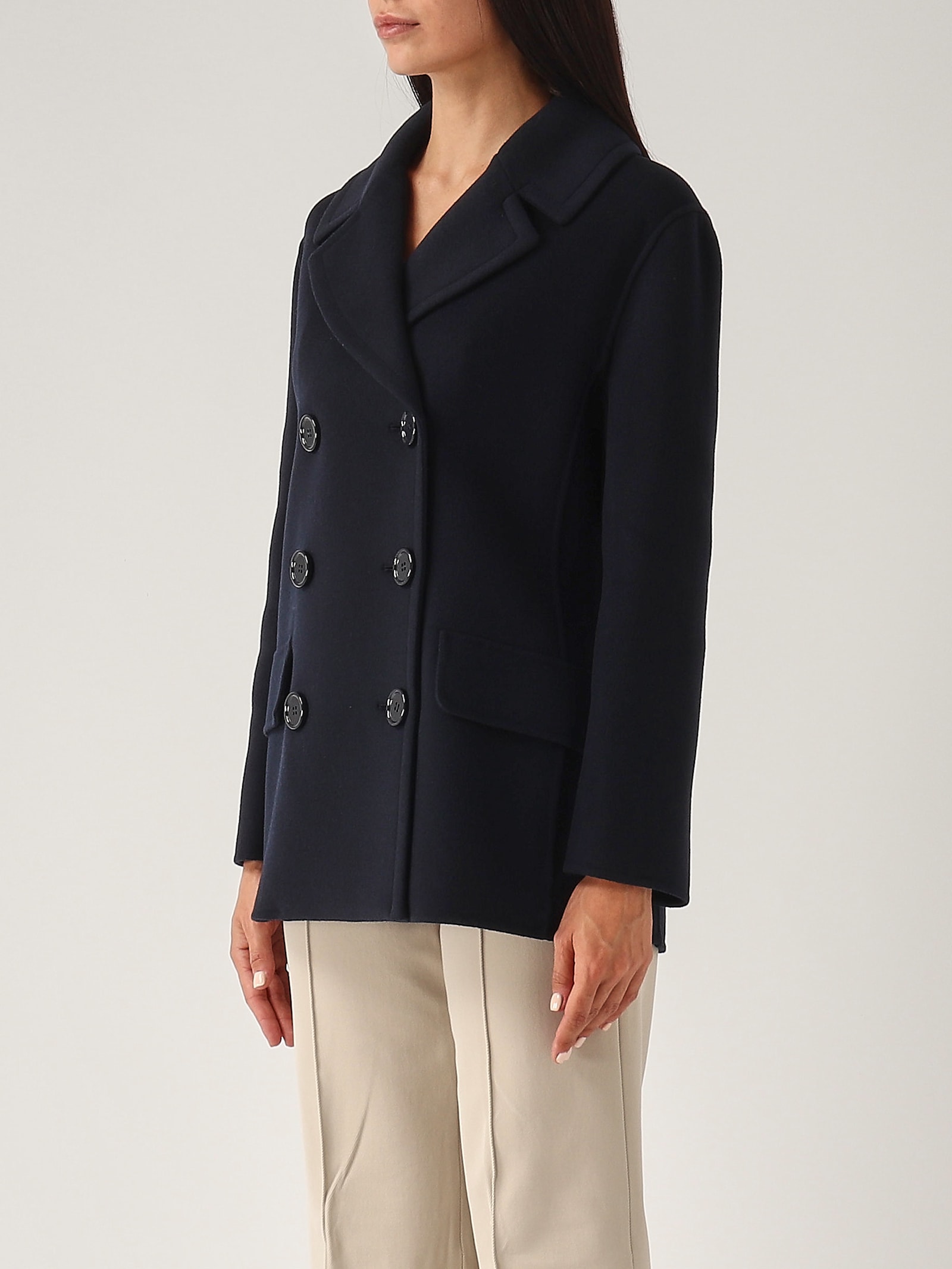 Shop 's Max Mara Efebo Coat In Navy