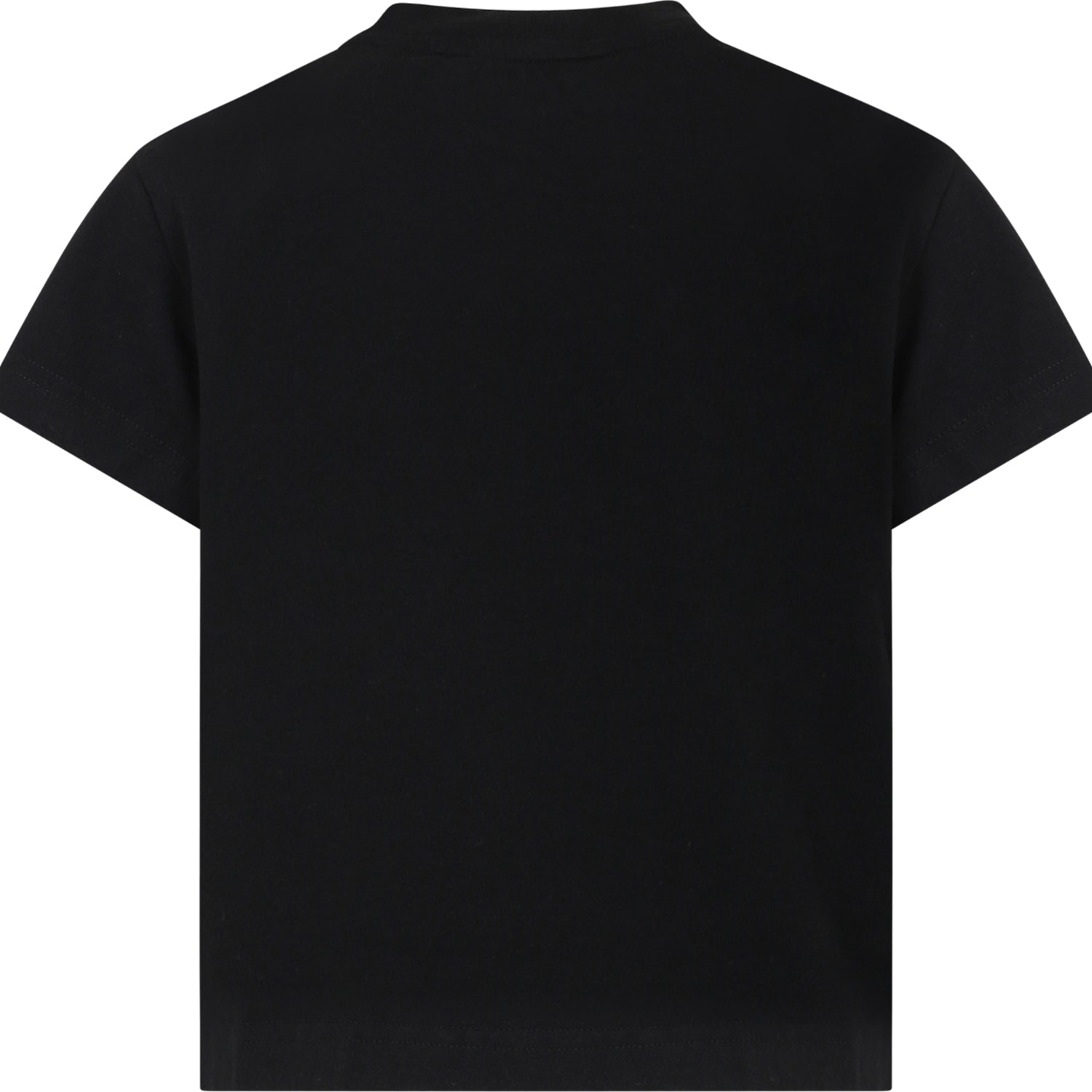 Shop Palm Angels Black T-shirt For Kids With Bear