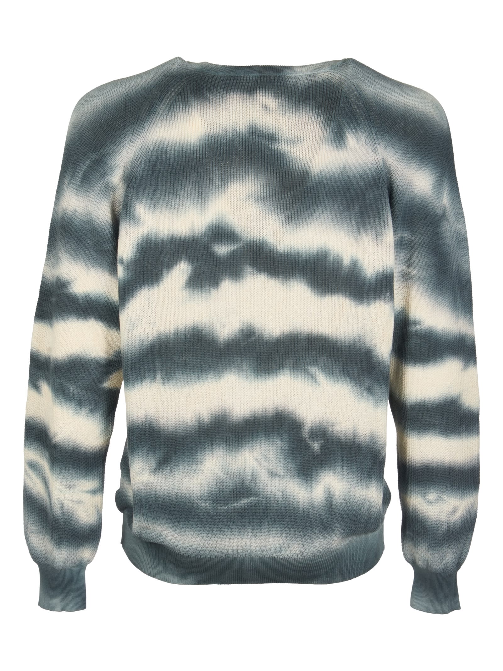 A Paper Kid Rib Printed Sweatshirt In Multicolor
