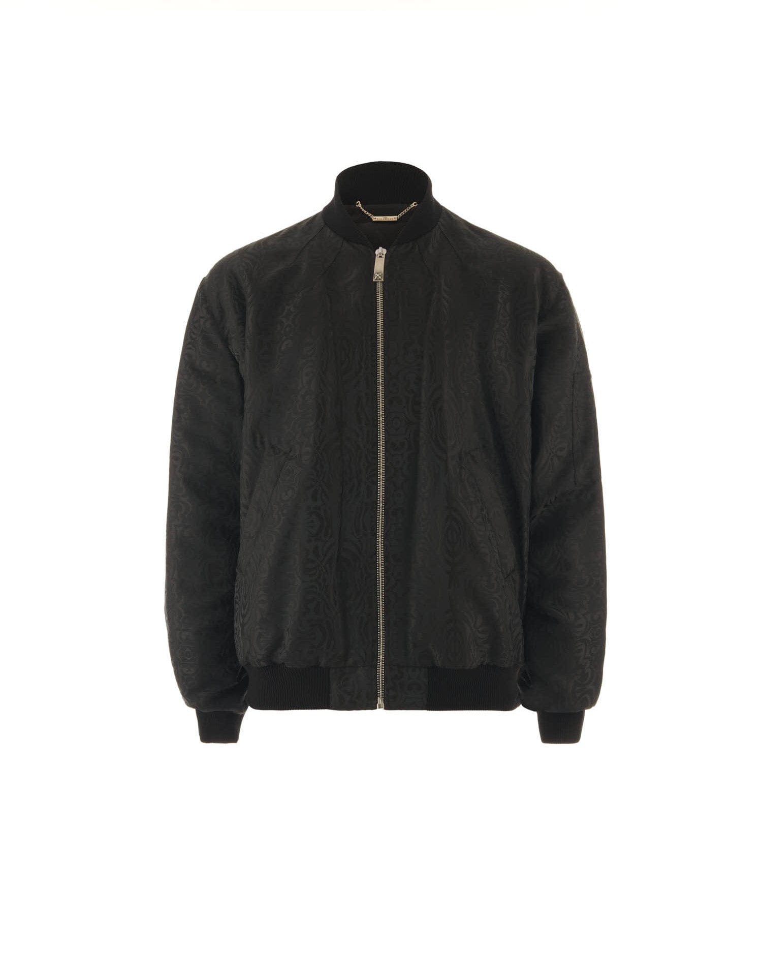 Shop John Richmond Bomber Jacket With Zip In Nero