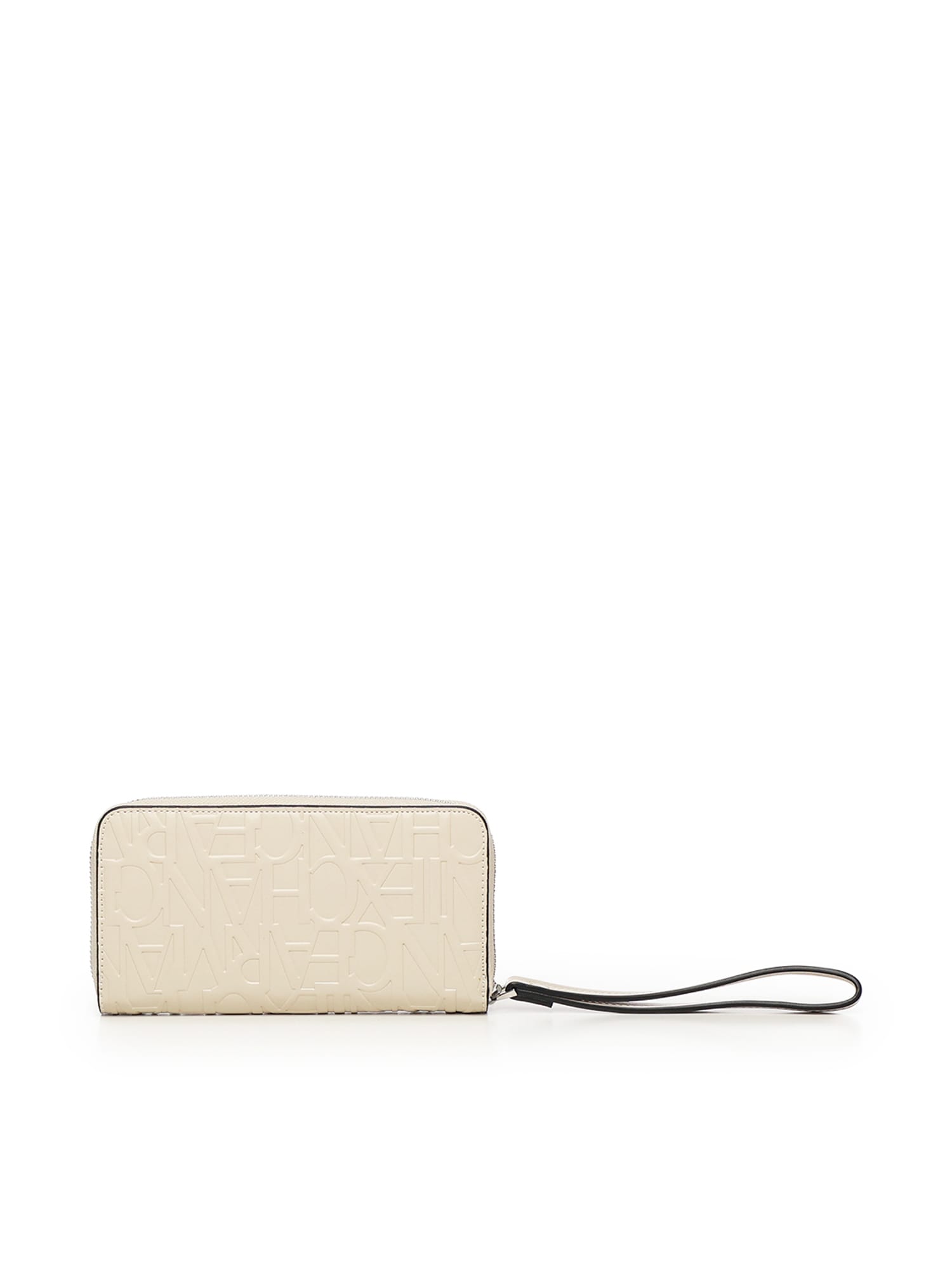 Armani Exchange Wallet With Allover Logo In Gray