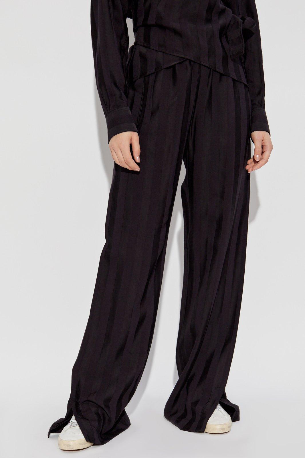 Golden Goose Wide-leg Trousers In Night Shade