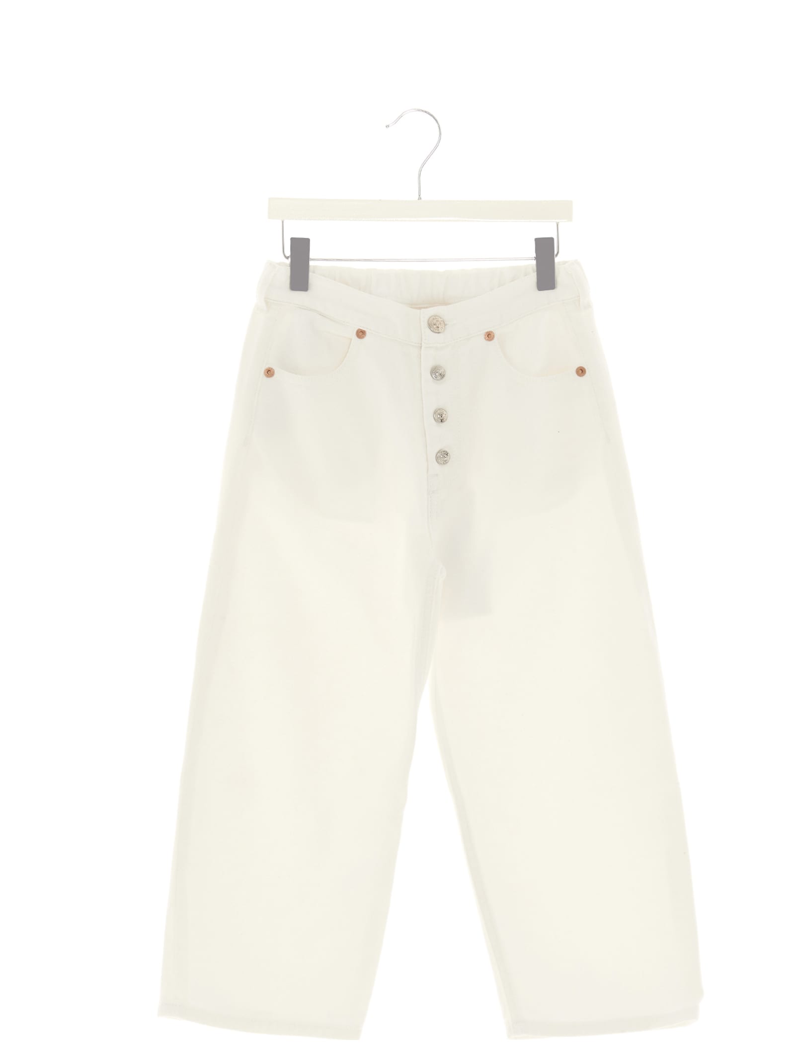 Shop Mm6 Maison Margiela Visible Button Jeans In M6101