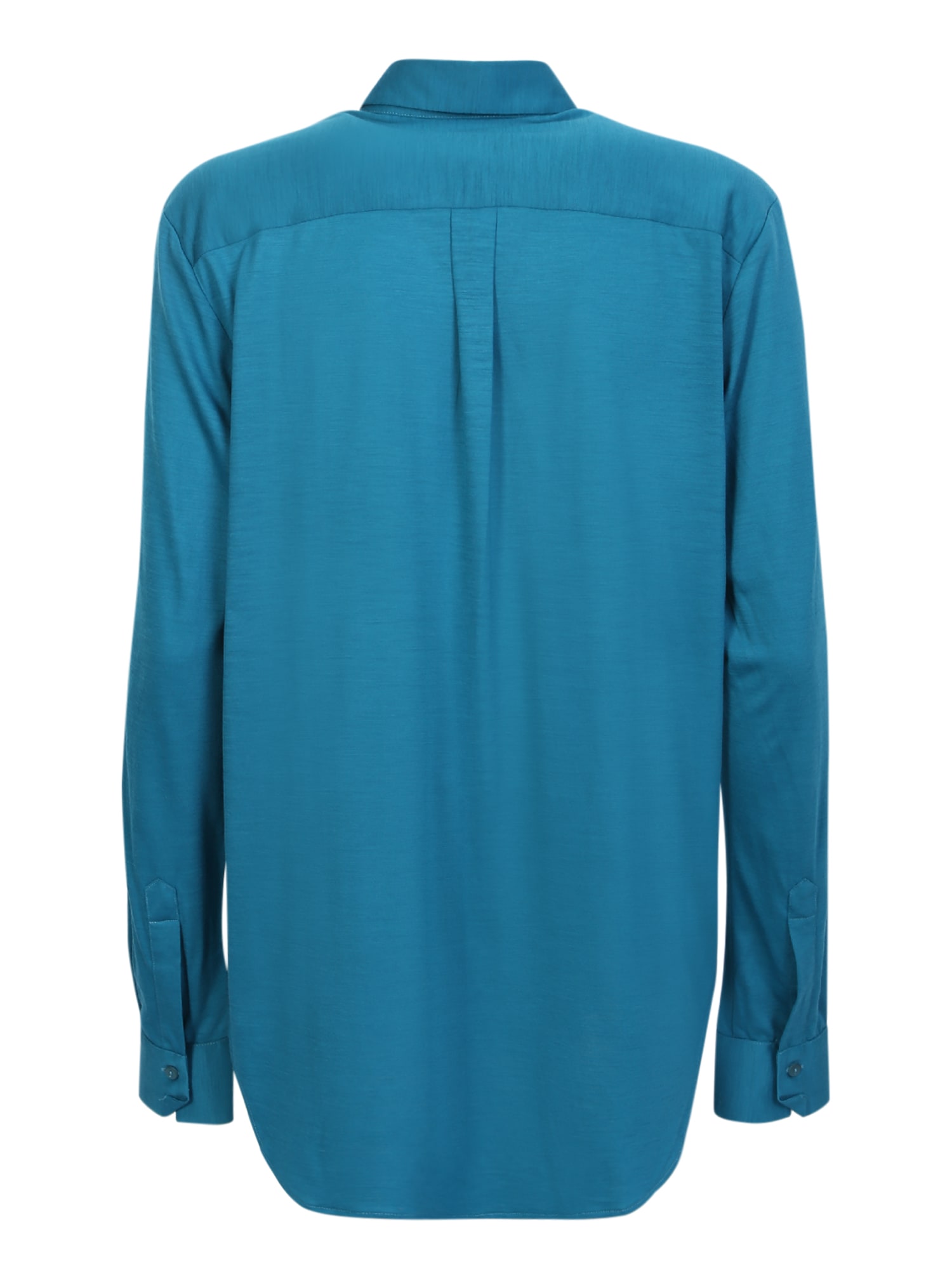 Shop Xacus Elegant Azure Shirt In Blue