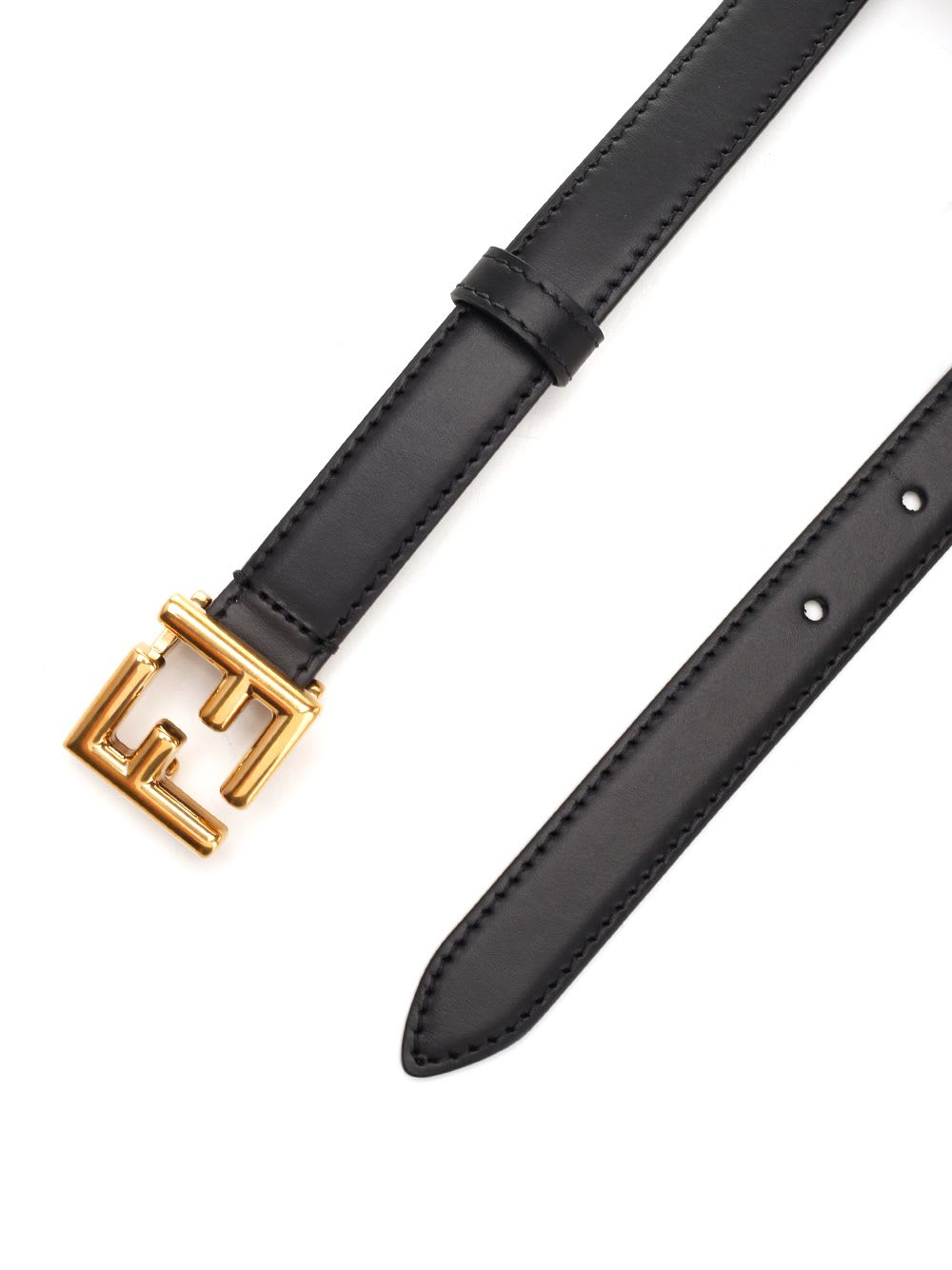 Shop Fendi Belt 2 Cm Vit.king Acc.p Miele Sc+oro Soft In Black