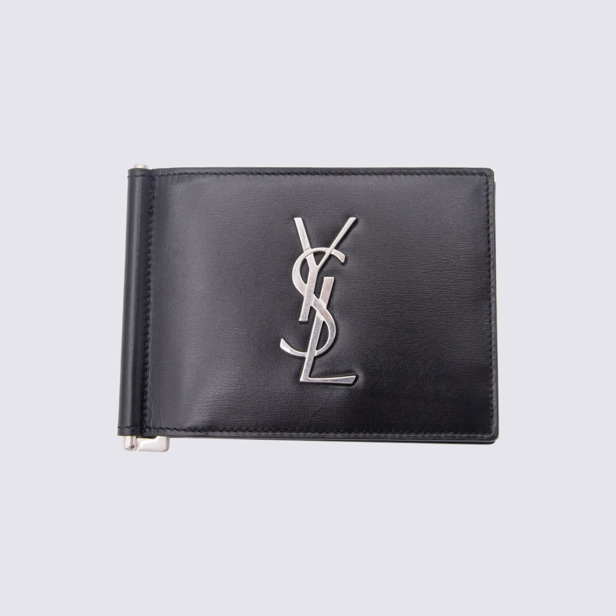 Shop Saint Laurent Black Leather Card Holder