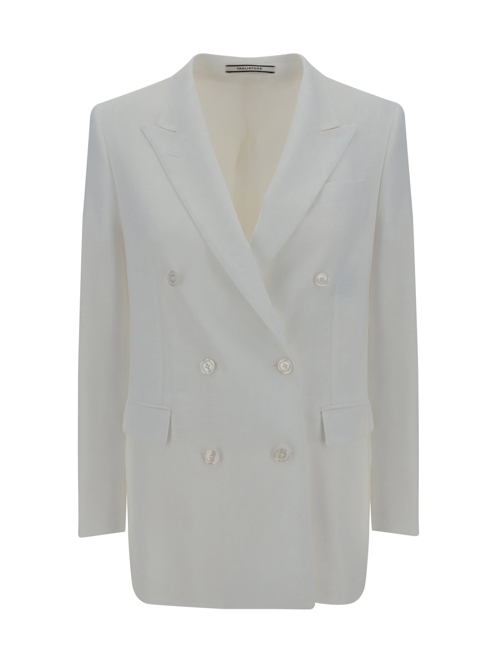 Shop Tagliatore Jasmine Blazer Jacket In 800 Bianco