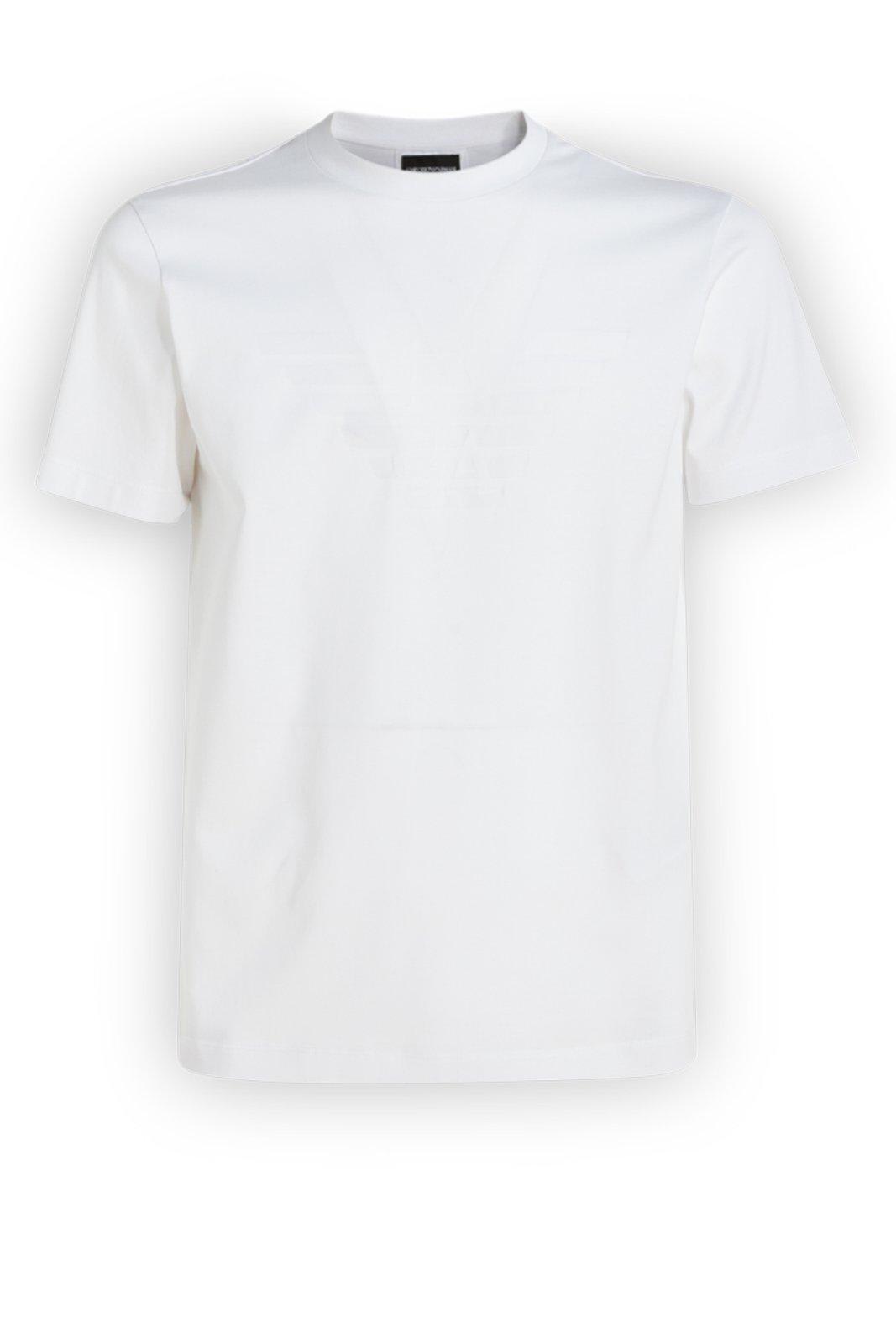 Giorgio Armani Round-neck T-shirt In White | ModeSens