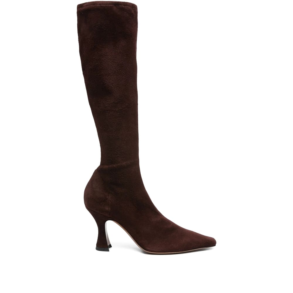 Neous 80mm Knee-high Suede Boots In Brown
