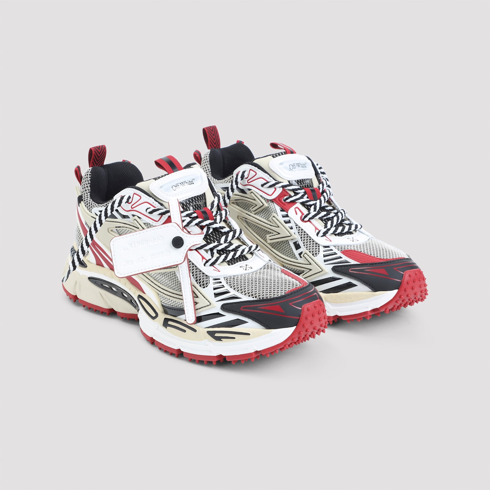 Off-white Ow Be Right Back Sand Polyurethane Sneakers In Neutral