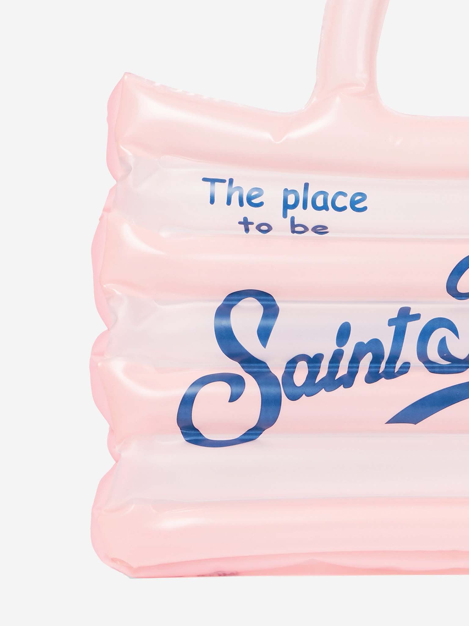Shop Mc2 Saint Barth Vanity White And Pink Inflatable Shoulder Bag