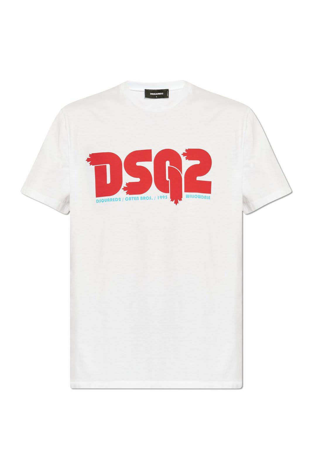 Shop Dsquared2 Logo Printed Crewneck T-shirt In White