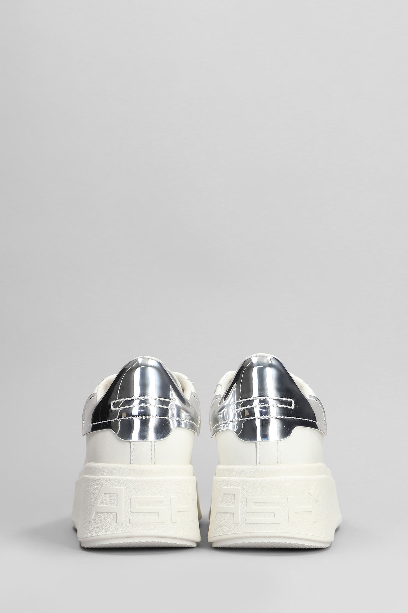 Ash Moby Bis Sneakers In White Leather In White