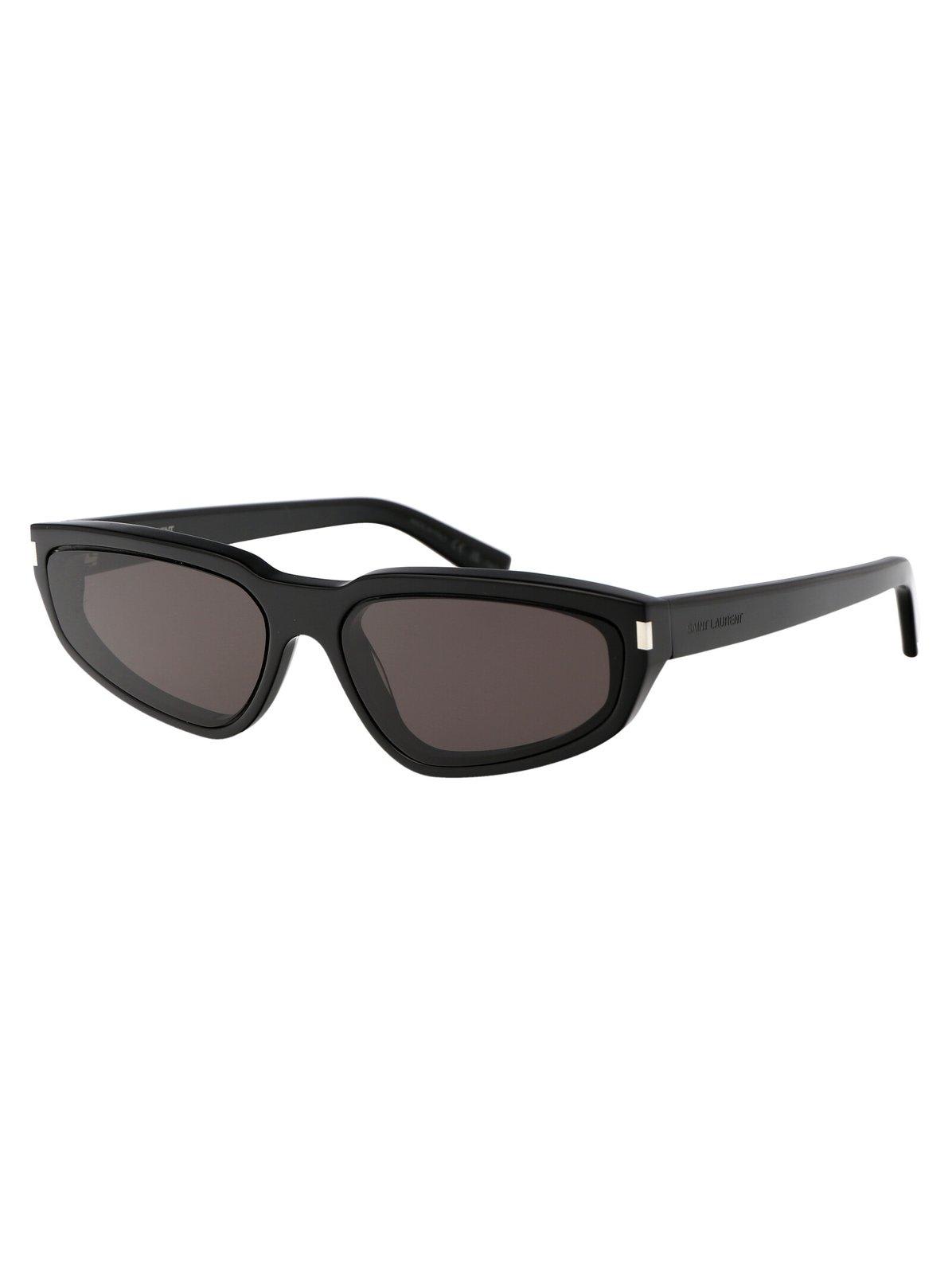 Saint Laurent Cat-eye Frame Sunglasses In 001 Black Black Black