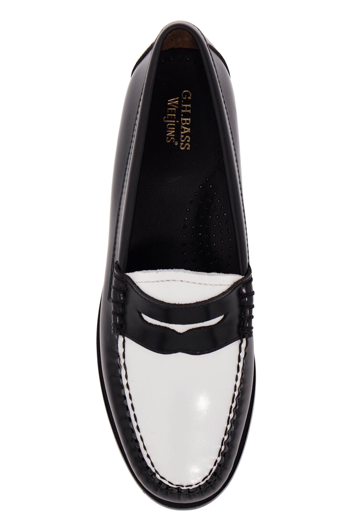 Shop G.h.bass &amp; Co. Two-tone Weejuns In Black White (white)