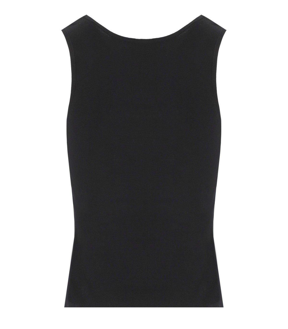 Shop Elisabetta Franchi Logoed Bands Top In Nero