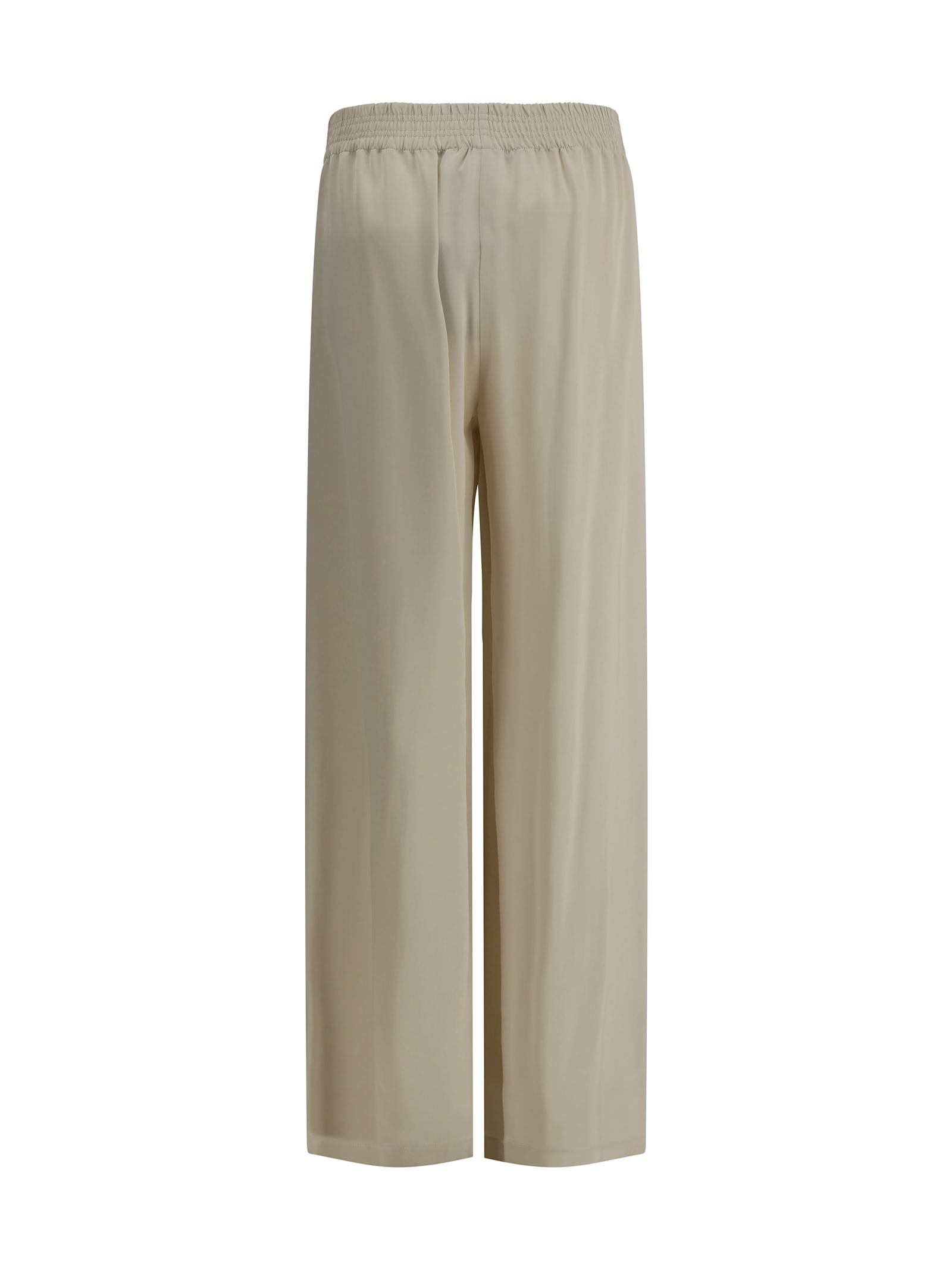 Fabiana Filippi Luxurious Silk Trousers For Sophisticated Looks In Greige