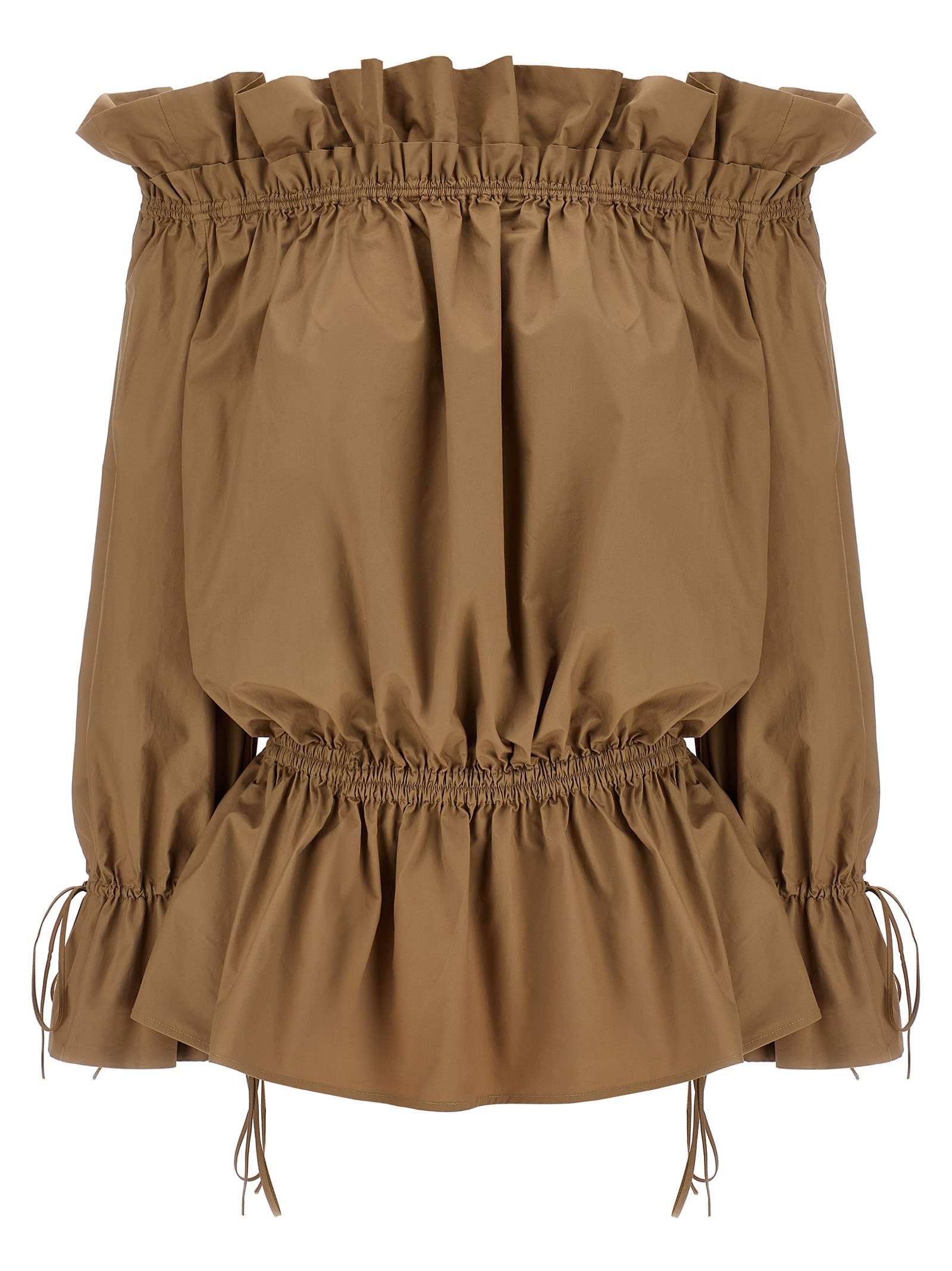 Saint Laurent Off-shoulder Mini Dress