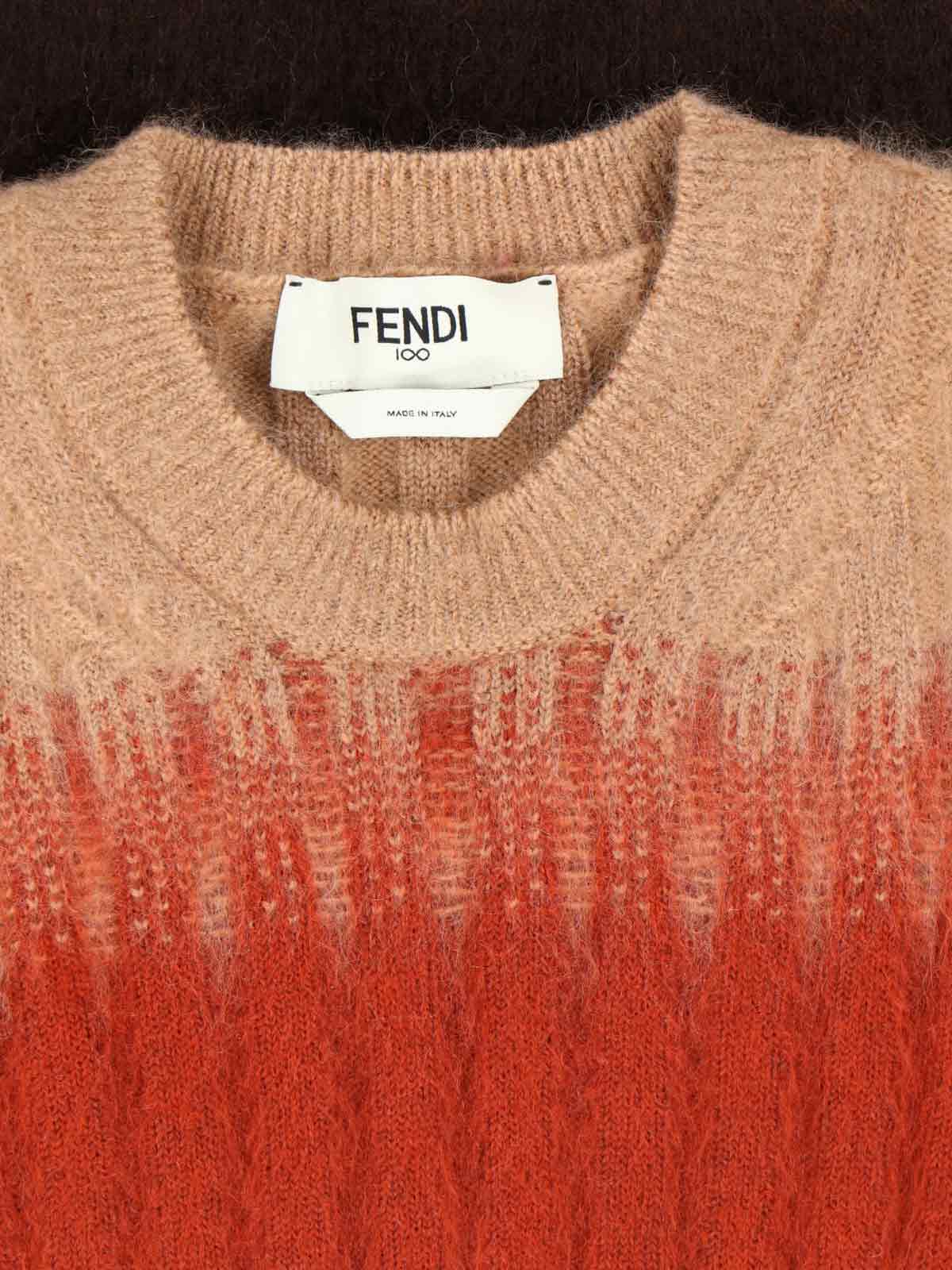 Fendi Mohair And Wool Blend Sweater In Multi