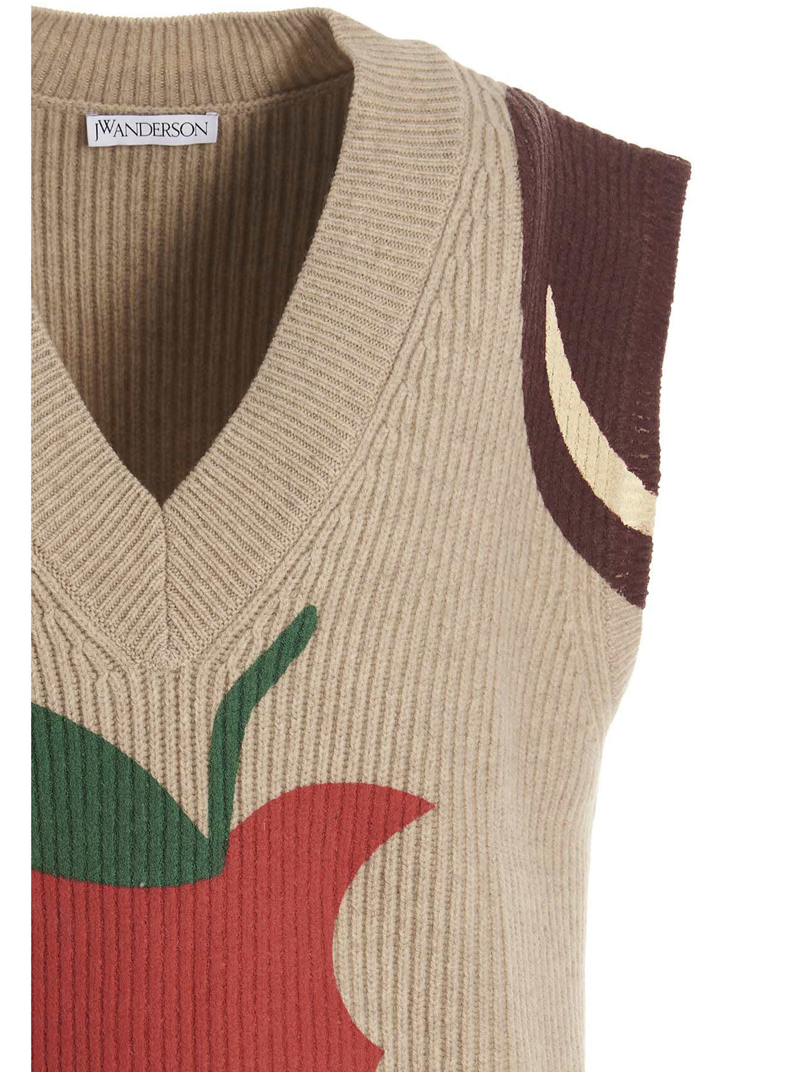 Shop Jw Anderson Apple Vest In Beige