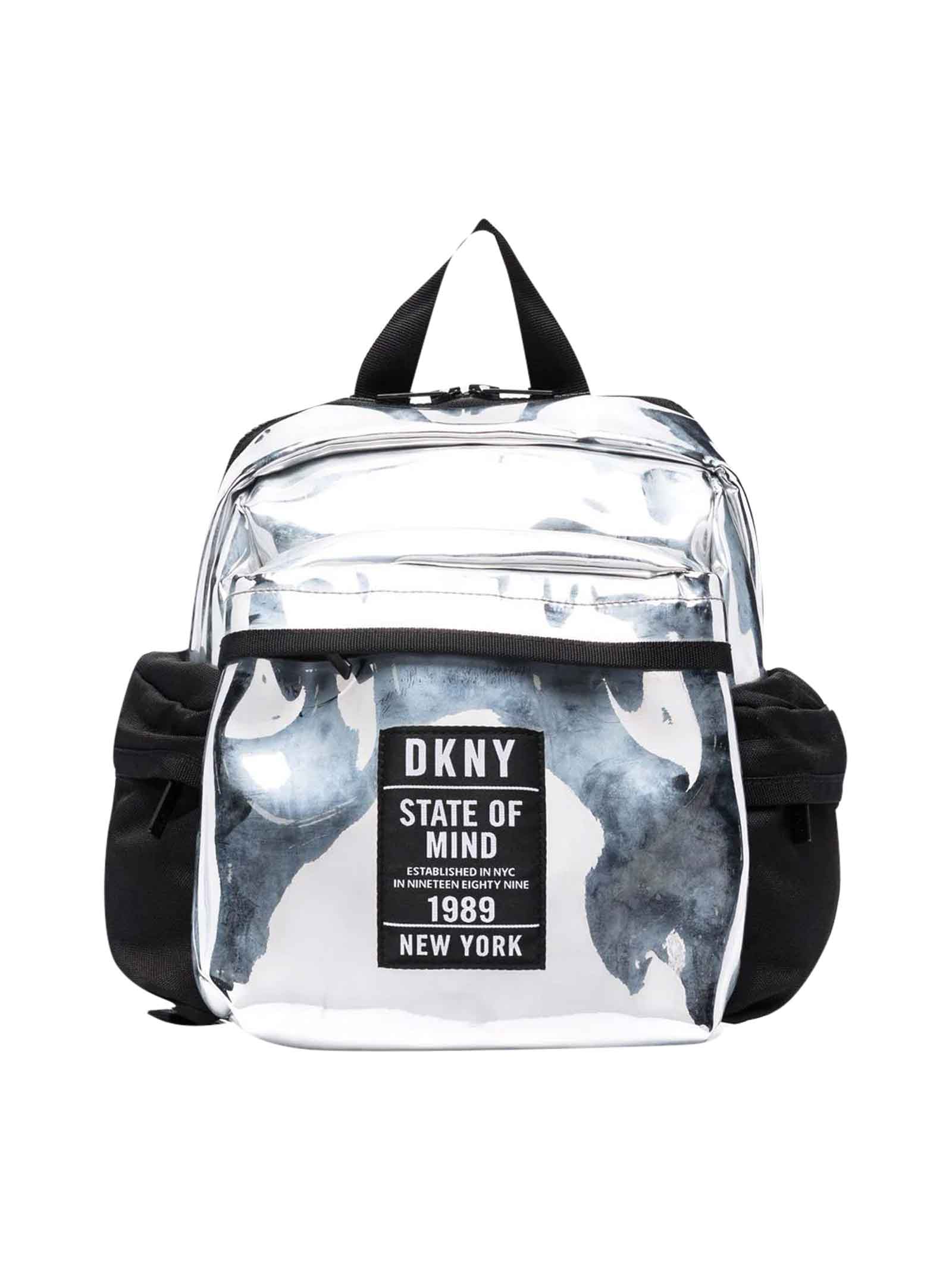 DKNY Black Backpack With Application