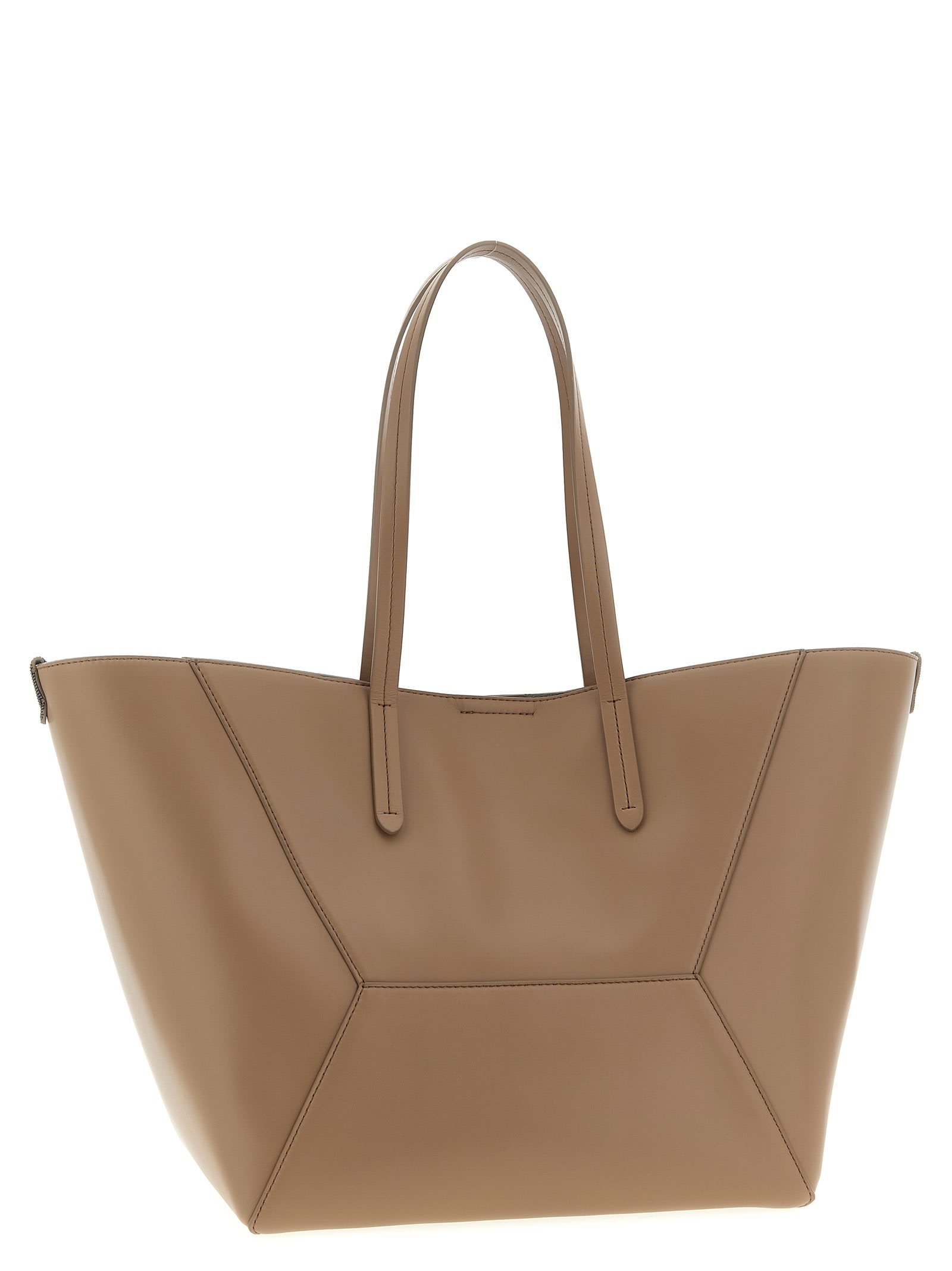 Brunello Cucinelli Bc Duo Large Shoulder Bag In Sand