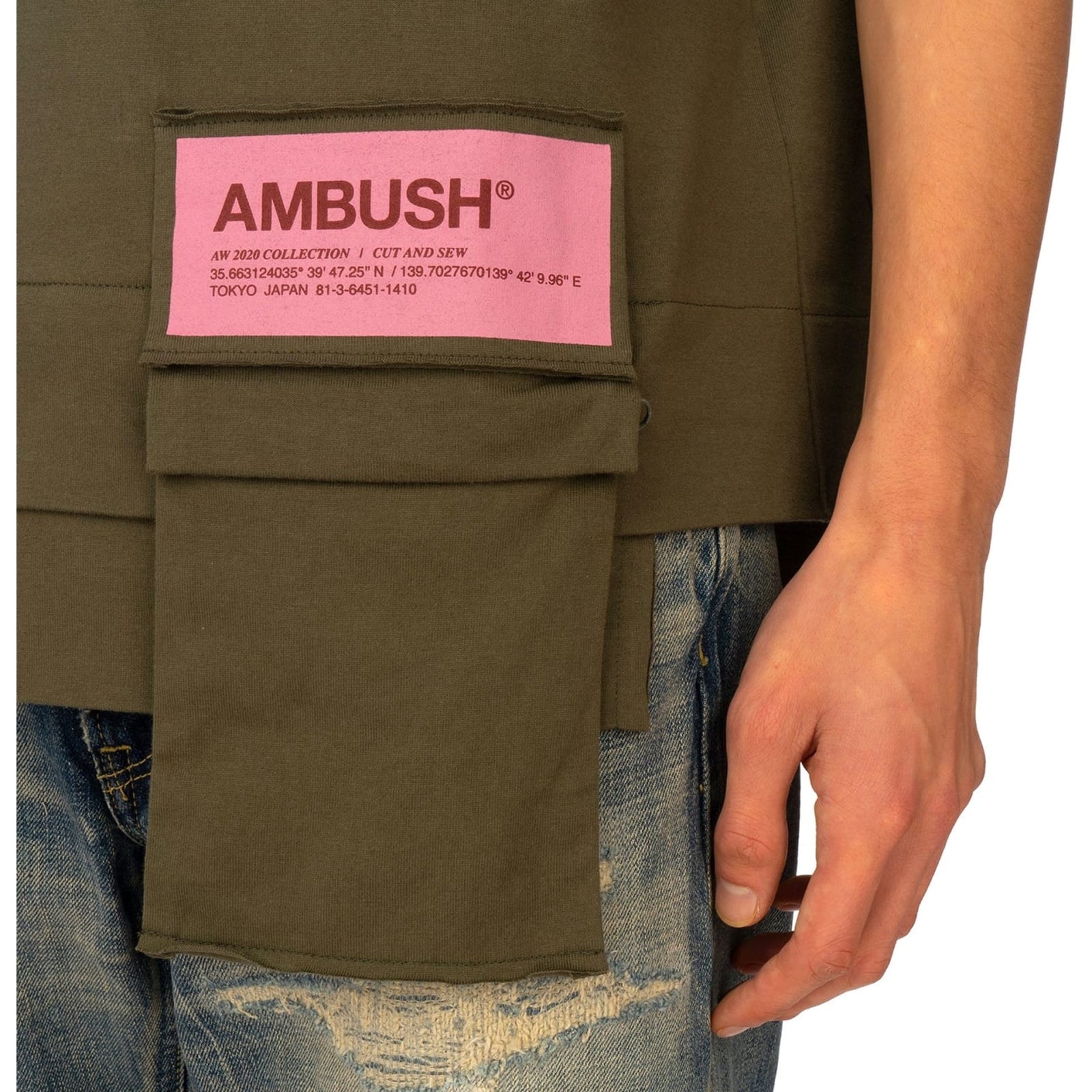 Shop Ambush Cotton T-shirt In Green