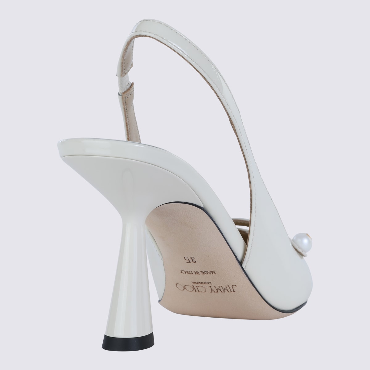 Jimmy Choo 85mm Pearl-embellished Slingback Pumps