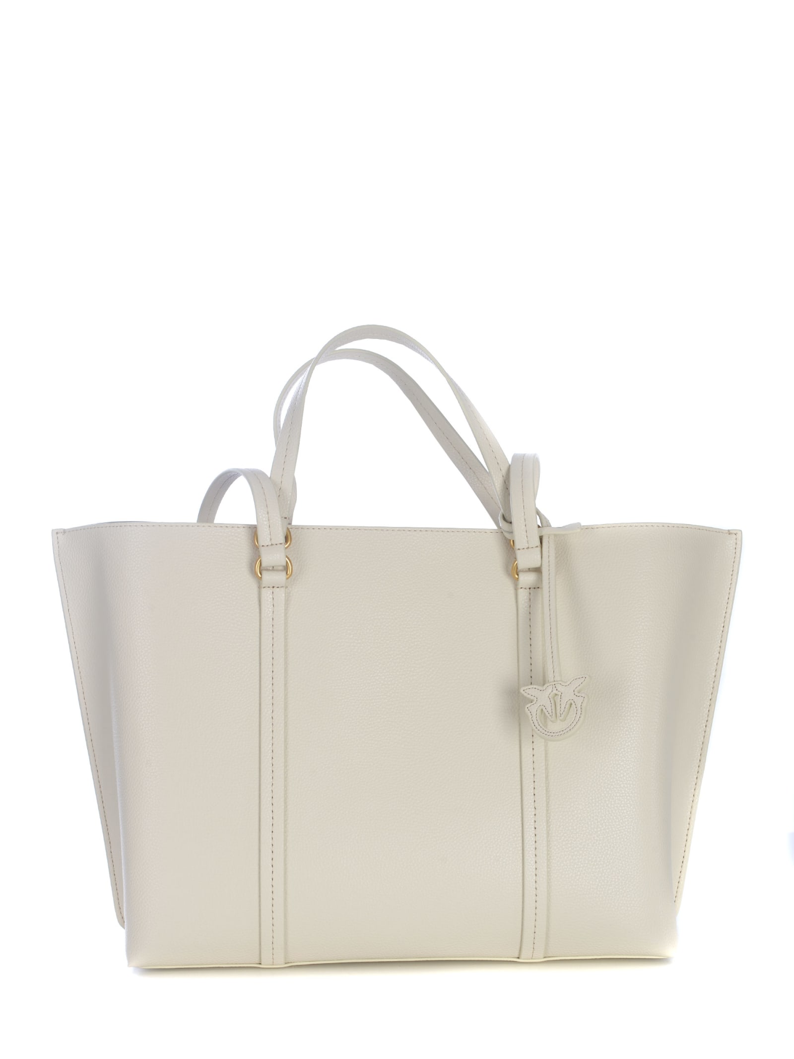 PINKO SHOPPER BAG PINKO CARRIE MADE OF TUMBLED LEATHER