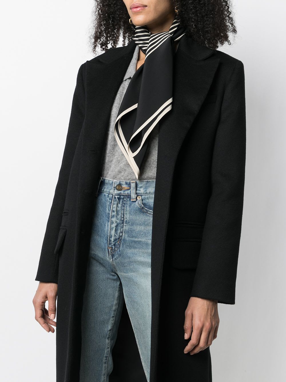 Totême Monogram Silk Foulard In Black