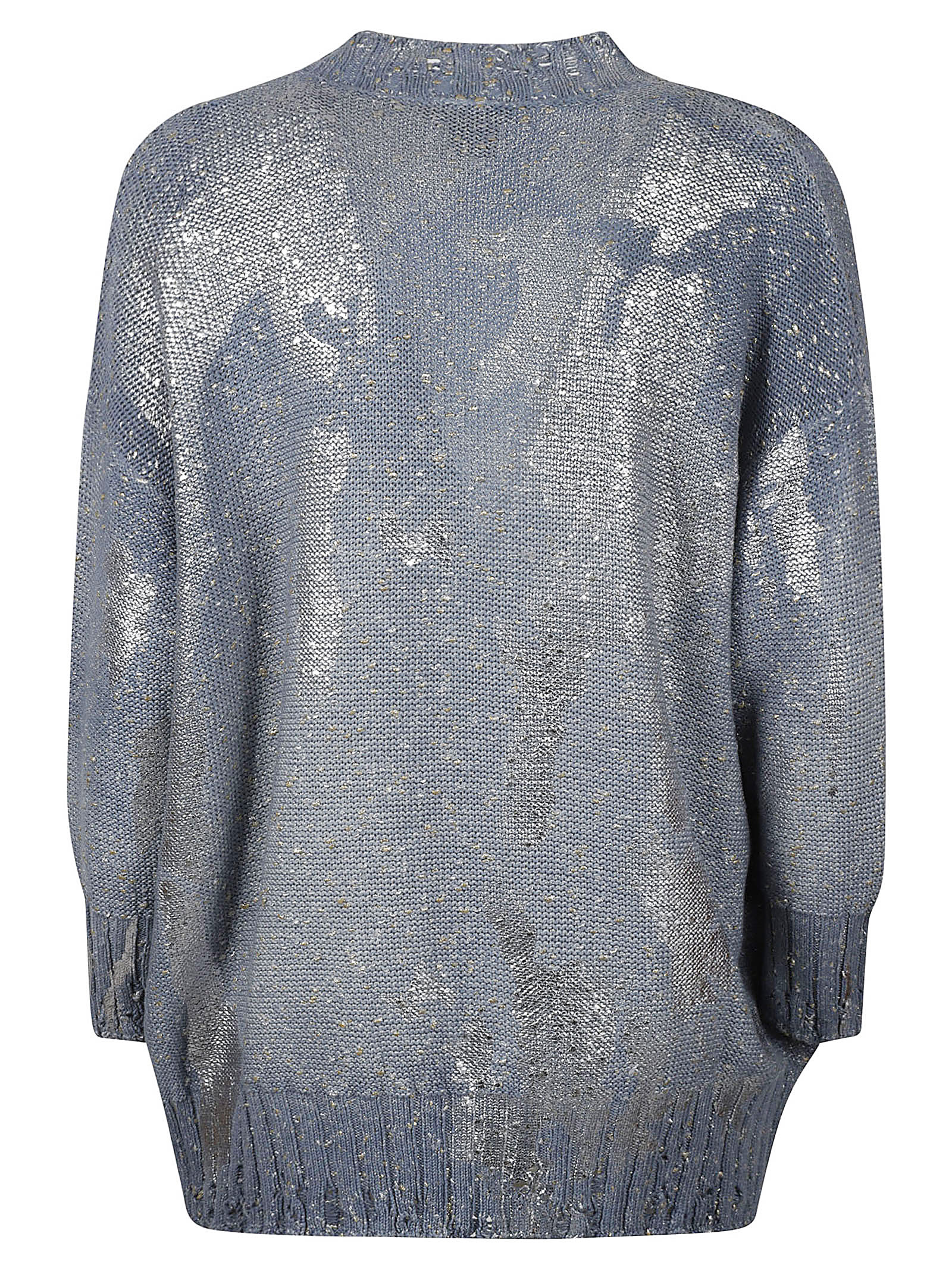 Shop Avant Toi Sweaters Clear Blue In Titanium