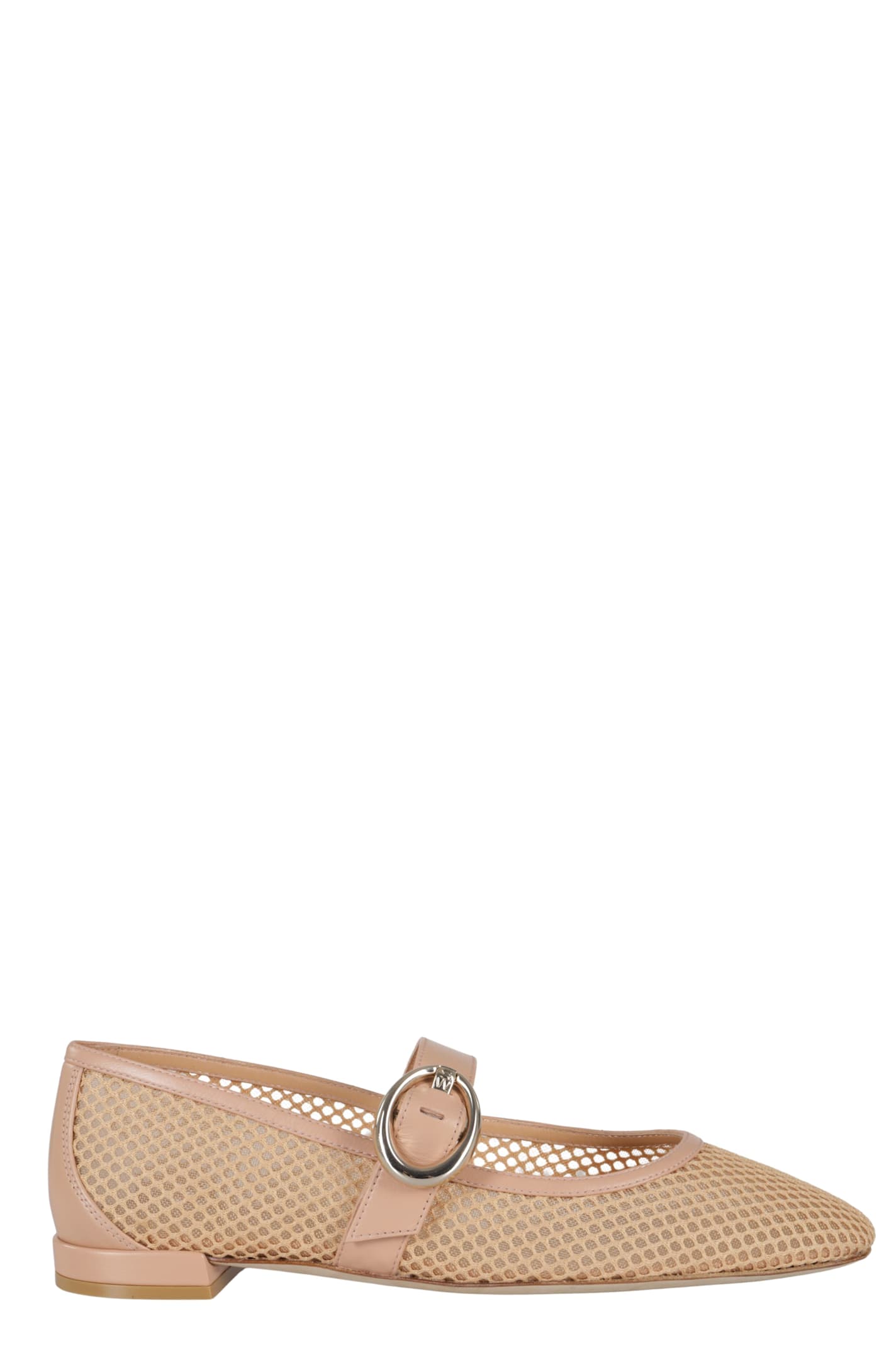 Stuart Weitzman Arabella Net Mary Jane Ballerina Flats