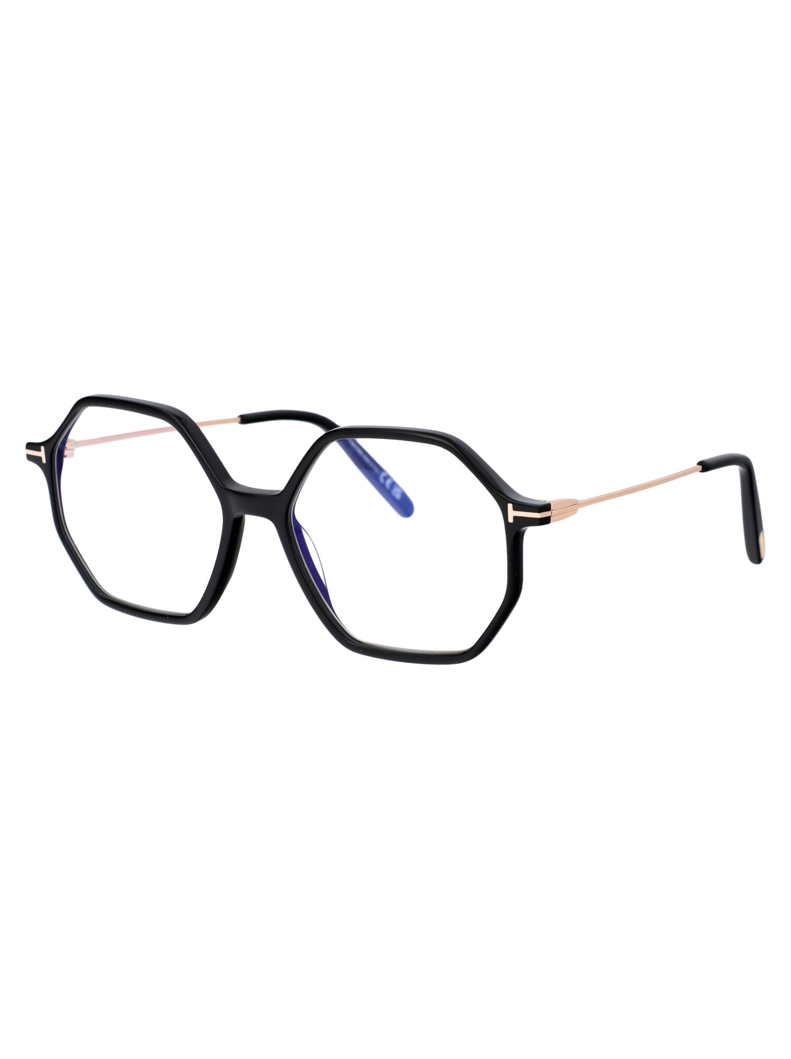 Shop Tom Ford Ft5952-b Glasses In 001 Nero Lucido