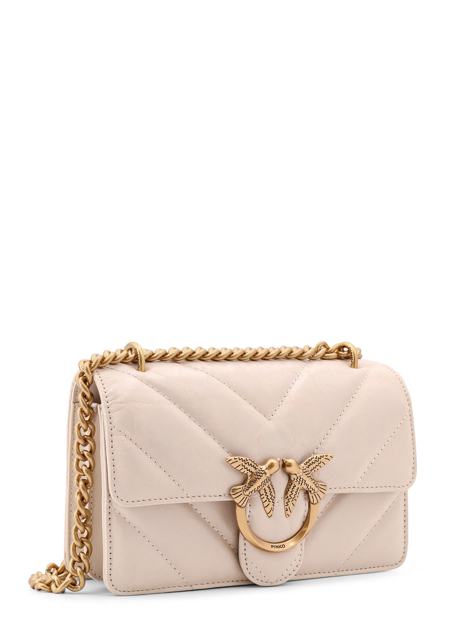 Shop Pinko Shoulder Bag In White