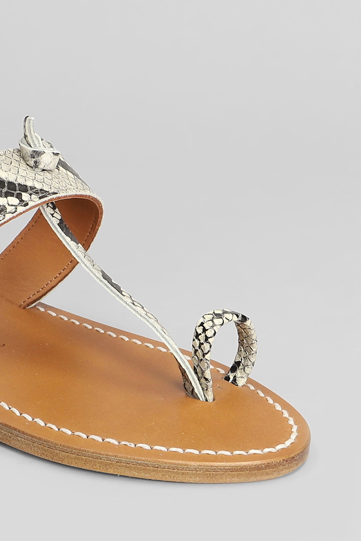Kjacques Ganges F Flats In Beige Leather