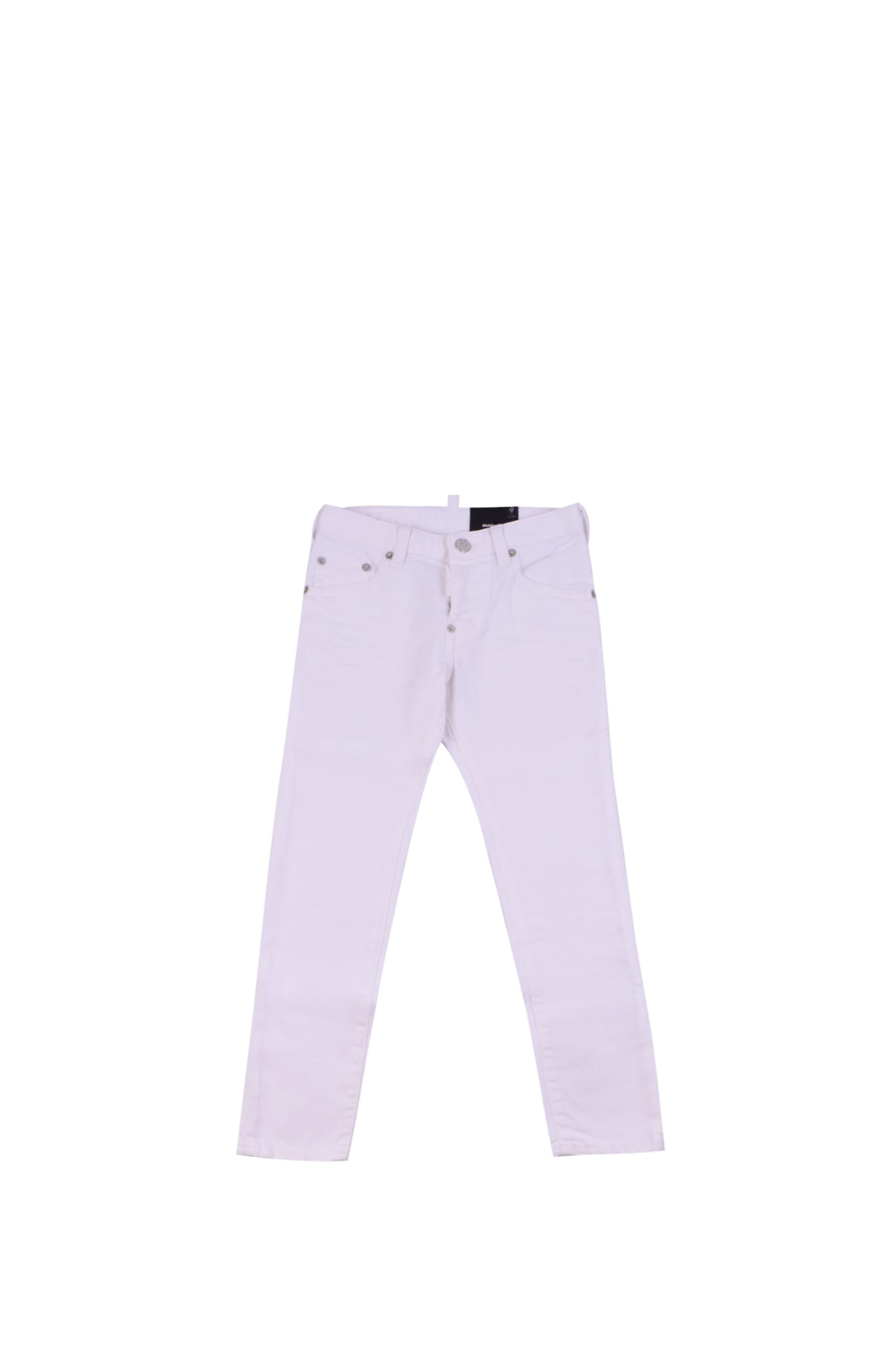 Dsquared2 Teen Slim-cut Denim Jeans In White
