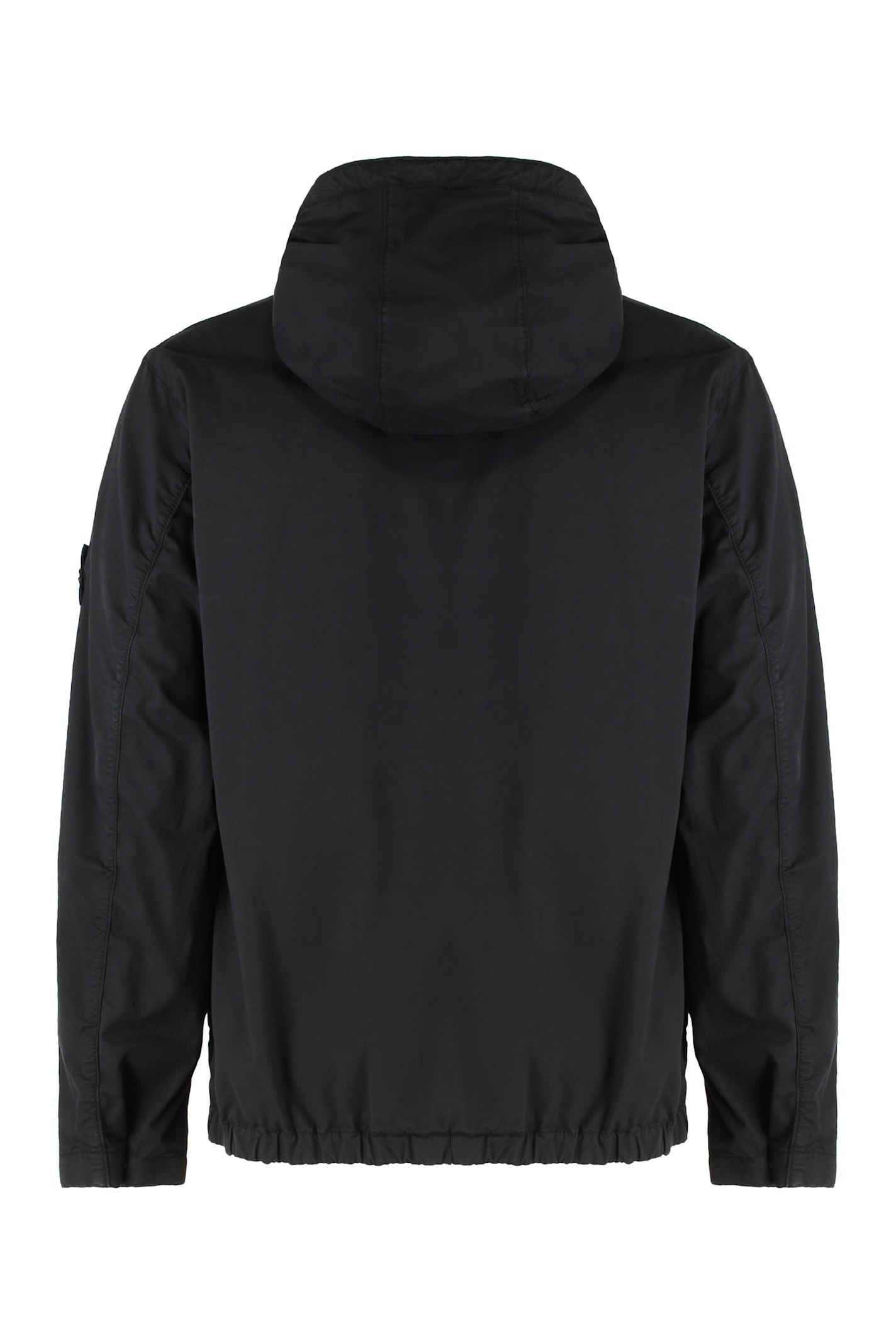 Stone Island Short Parka With Elastic Hem And Hood