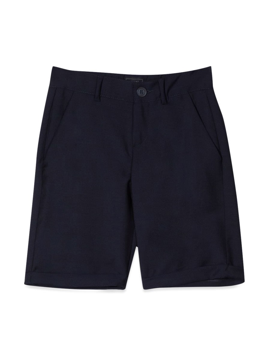 Fay Tailored Wool Shorts In Blue