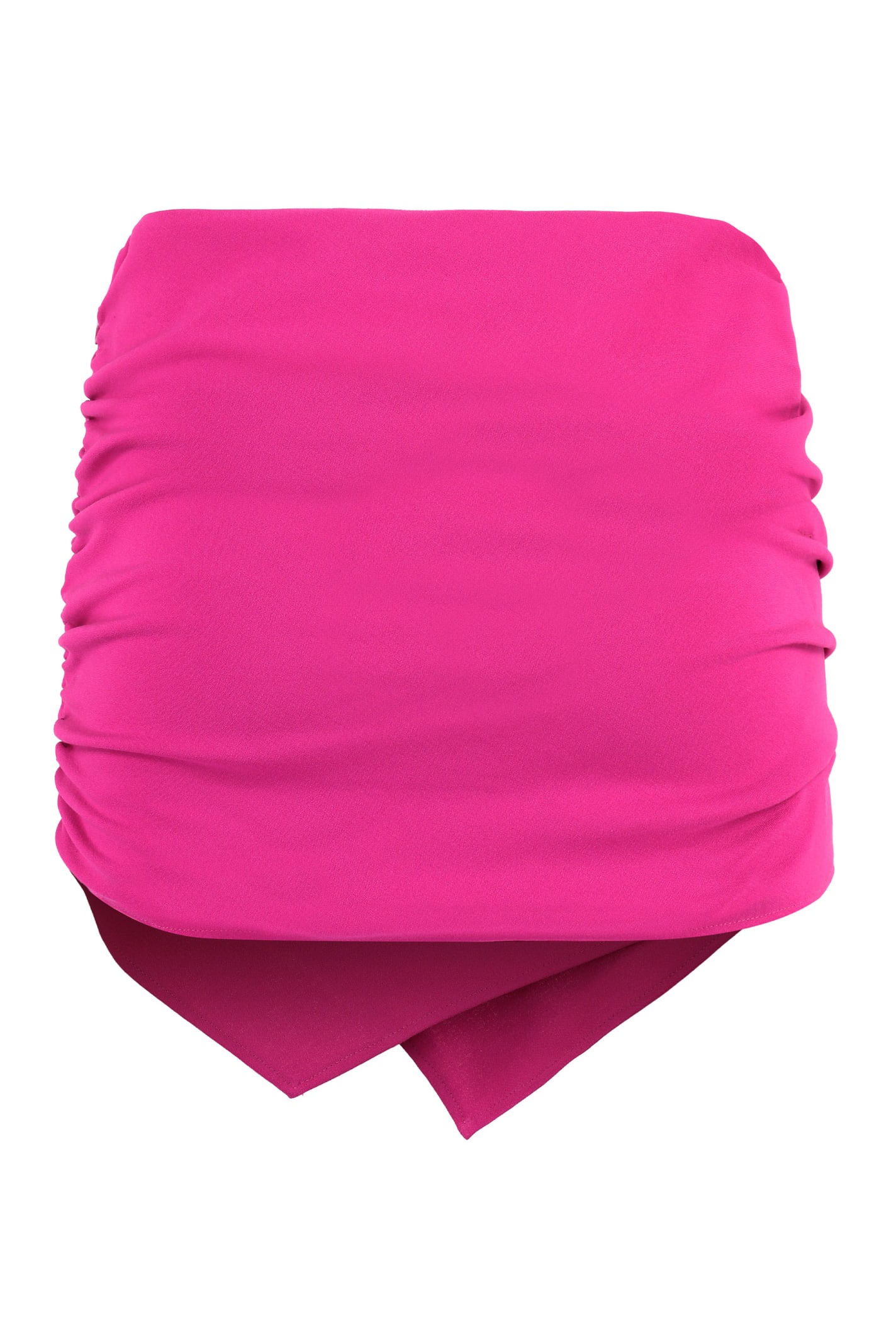 Shop Attico Hatty Asymmetric Miniskirt In Fuchsia