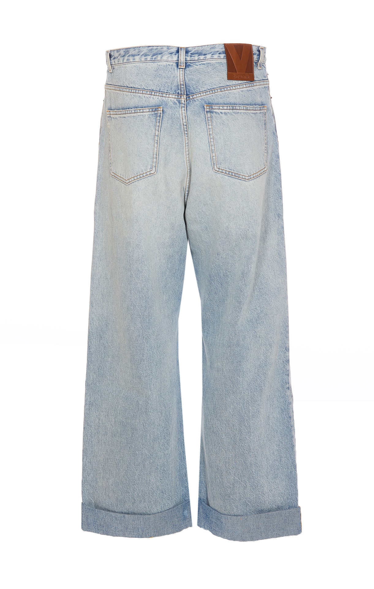 Valentino Wide-leg Jeans In Blue