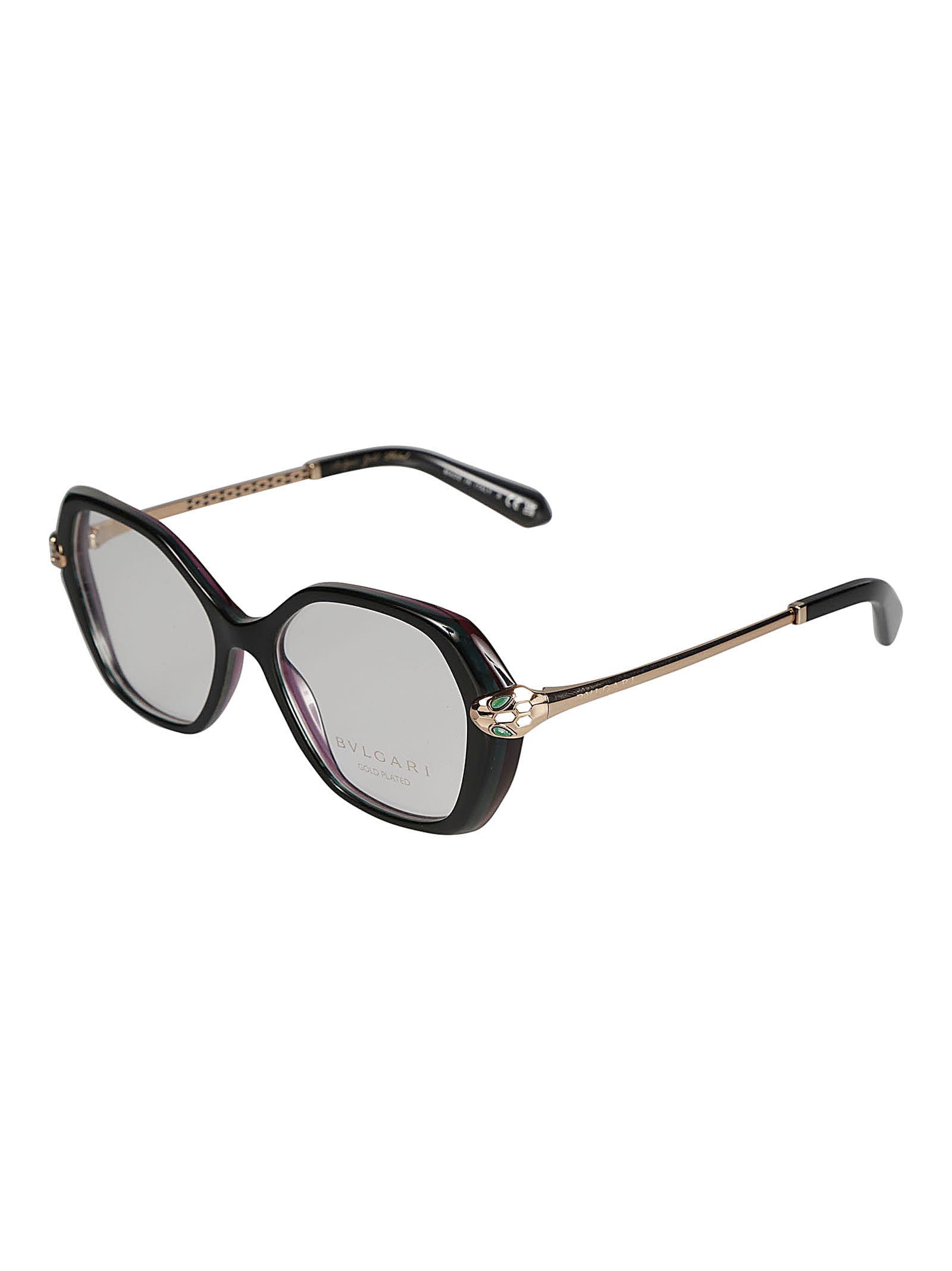 Shop Bulgari Rectangular Rim Glasses In 5485