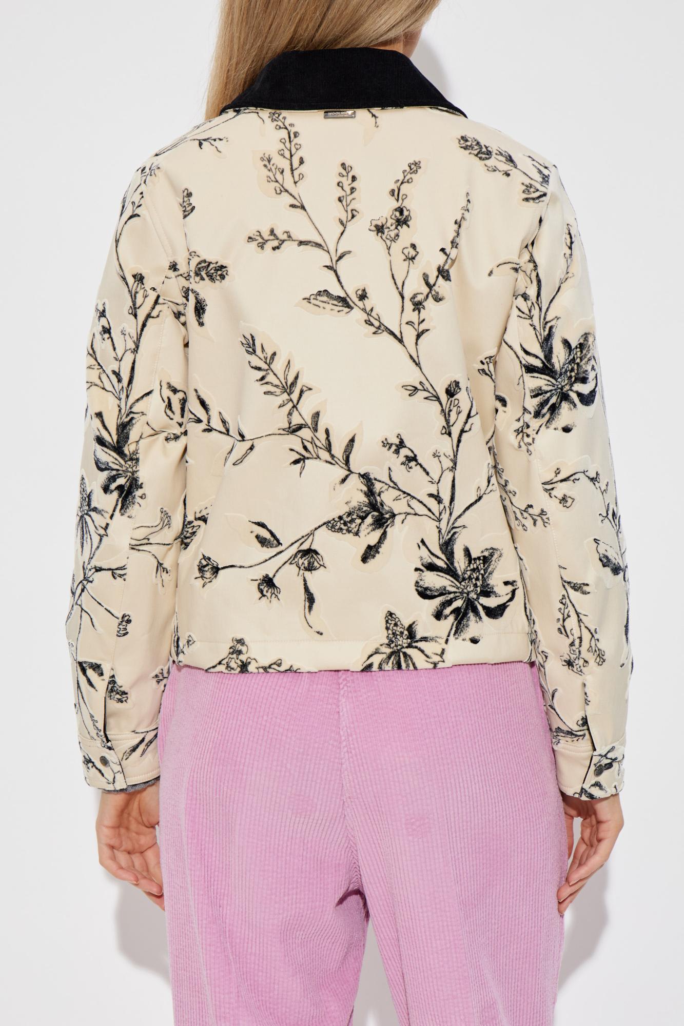 Woolrich Jacket With Patterned Velvety Finish In Animal Print