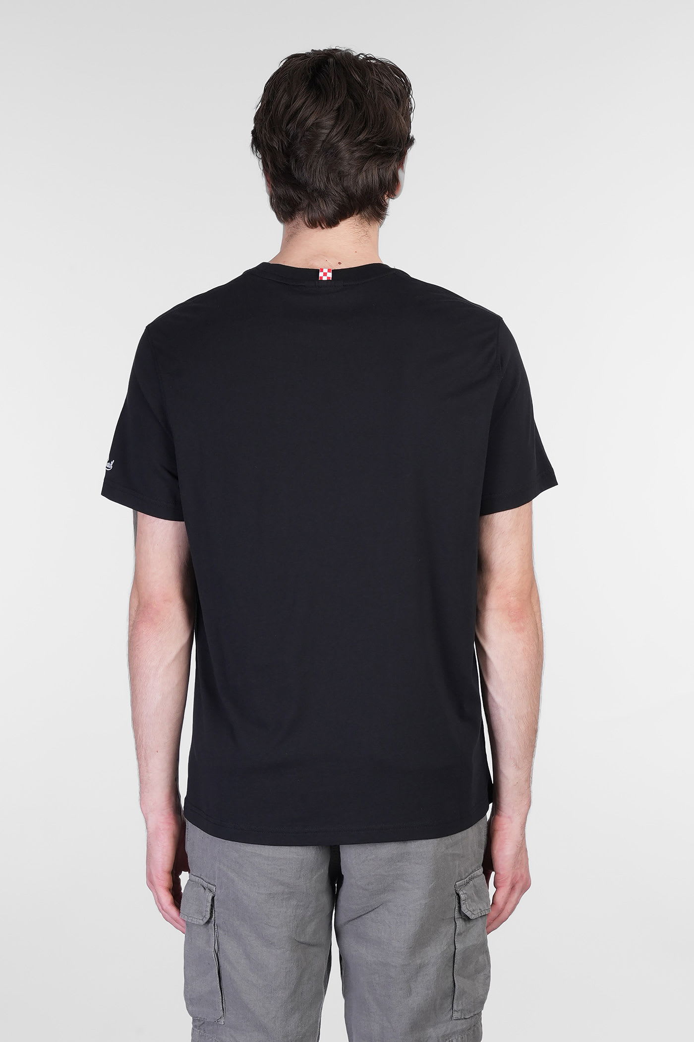 Mc2 Saint Barth Portofino T-shirt In Black Cotton In Black
