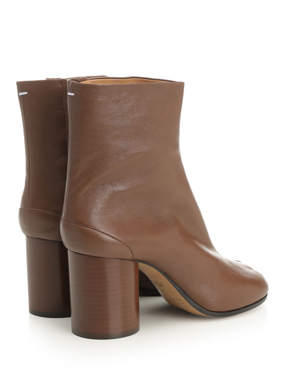 Maison Margiela Tabi Ankle Boots Woman Black In Brown