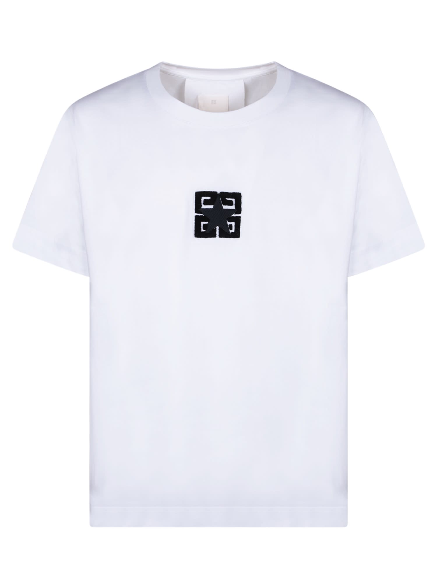 Shop Givenchy 4g Stars White T-shirt