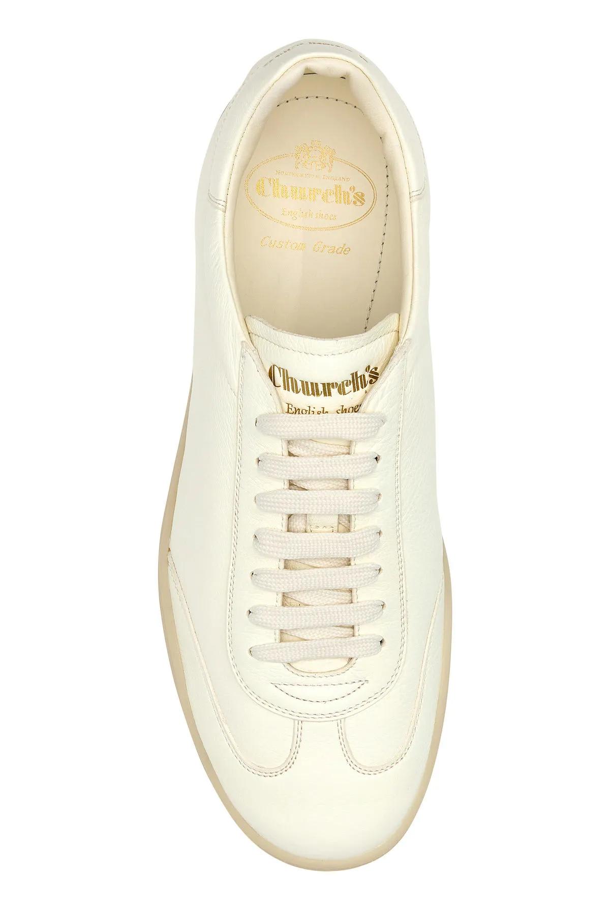 Shop Church's Ivory Leather Largs 2 Sneakers In White