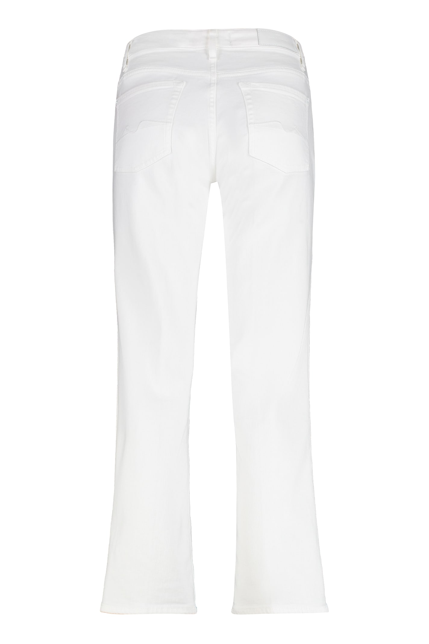 7 For All Mankind Jeans Affusolato Calie Alla Caviglia In White